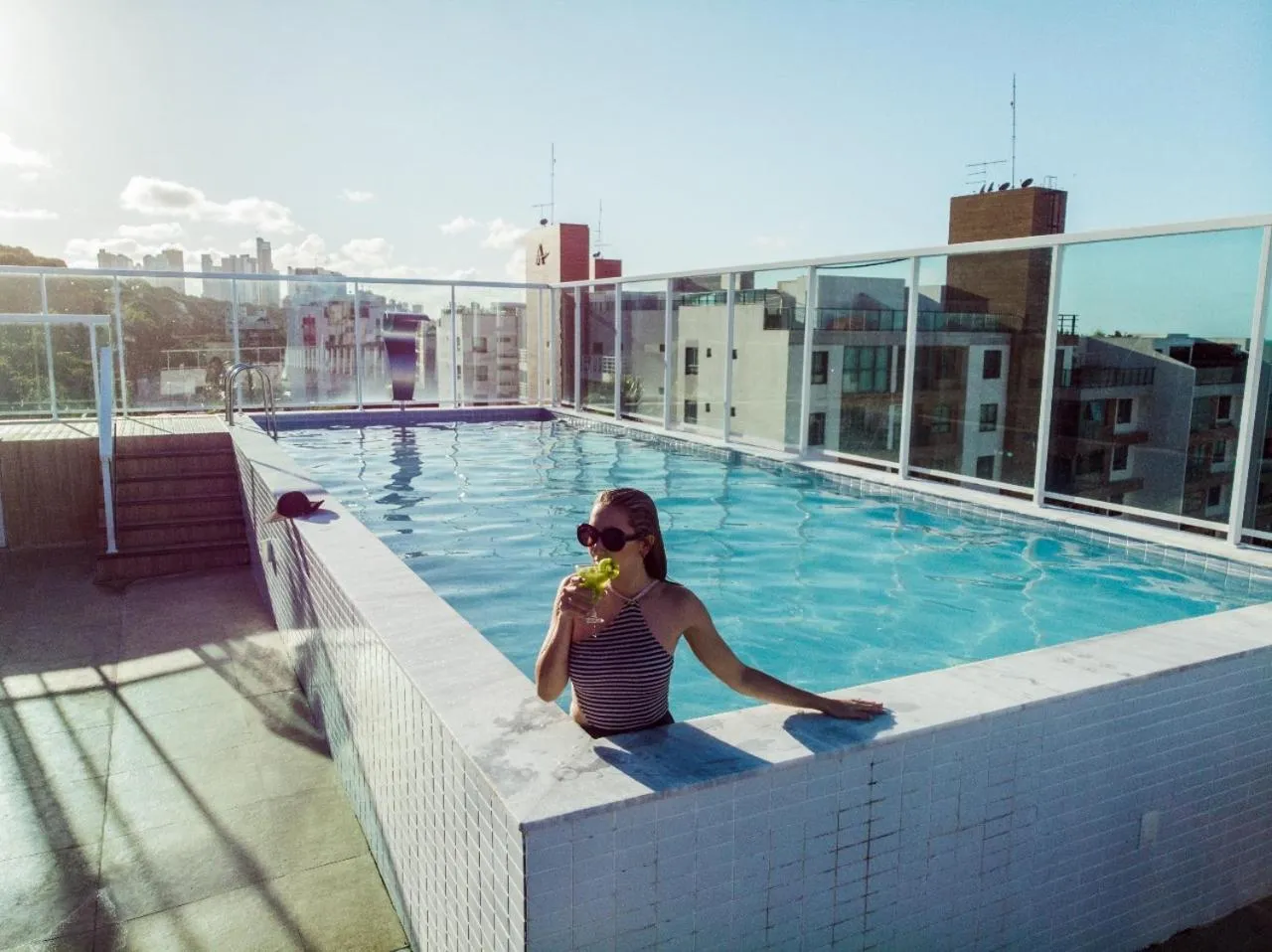 Pool view in Oriental Praia Hotel