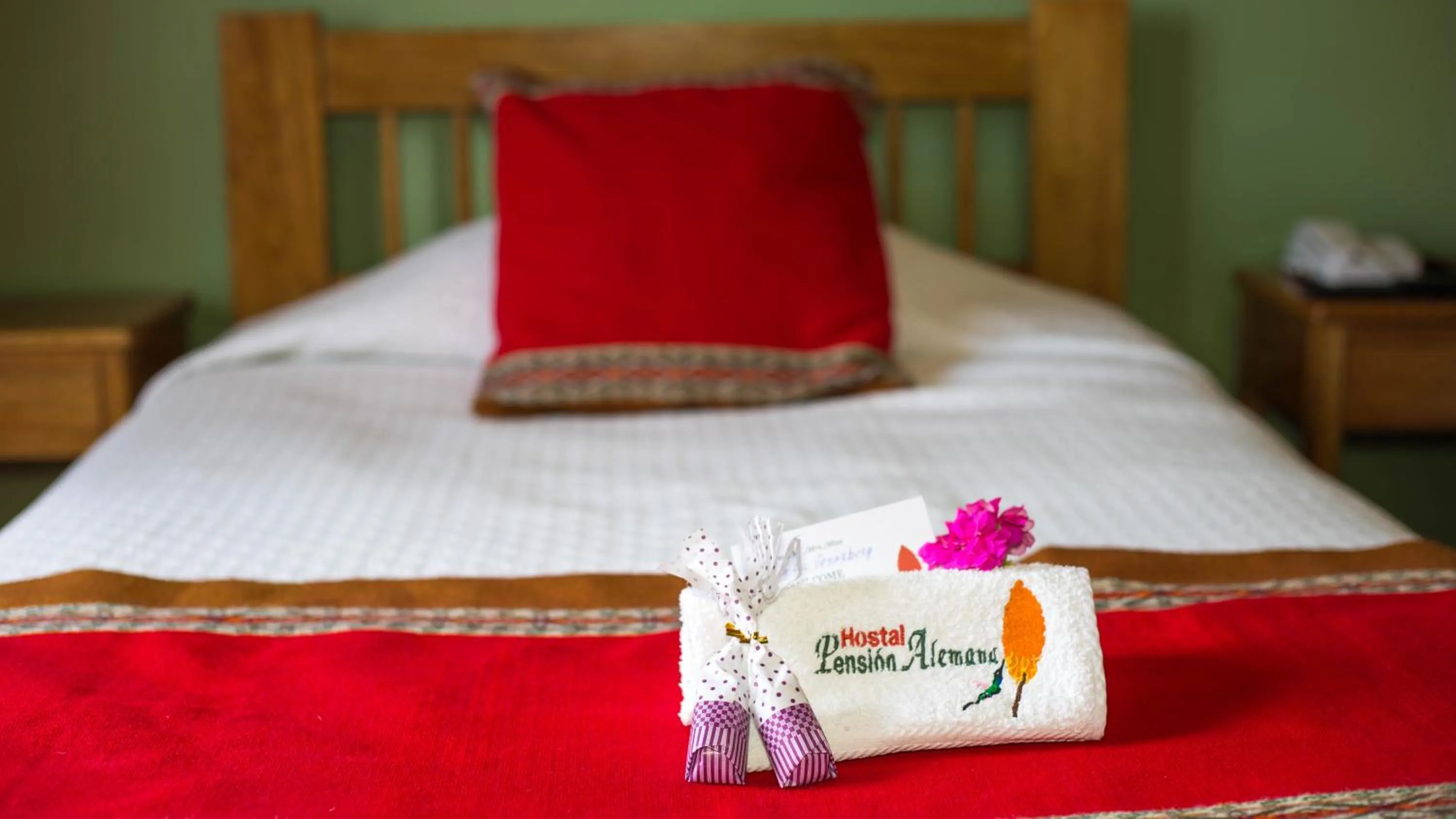 Bed in Eco-Hotel Pension Alemana