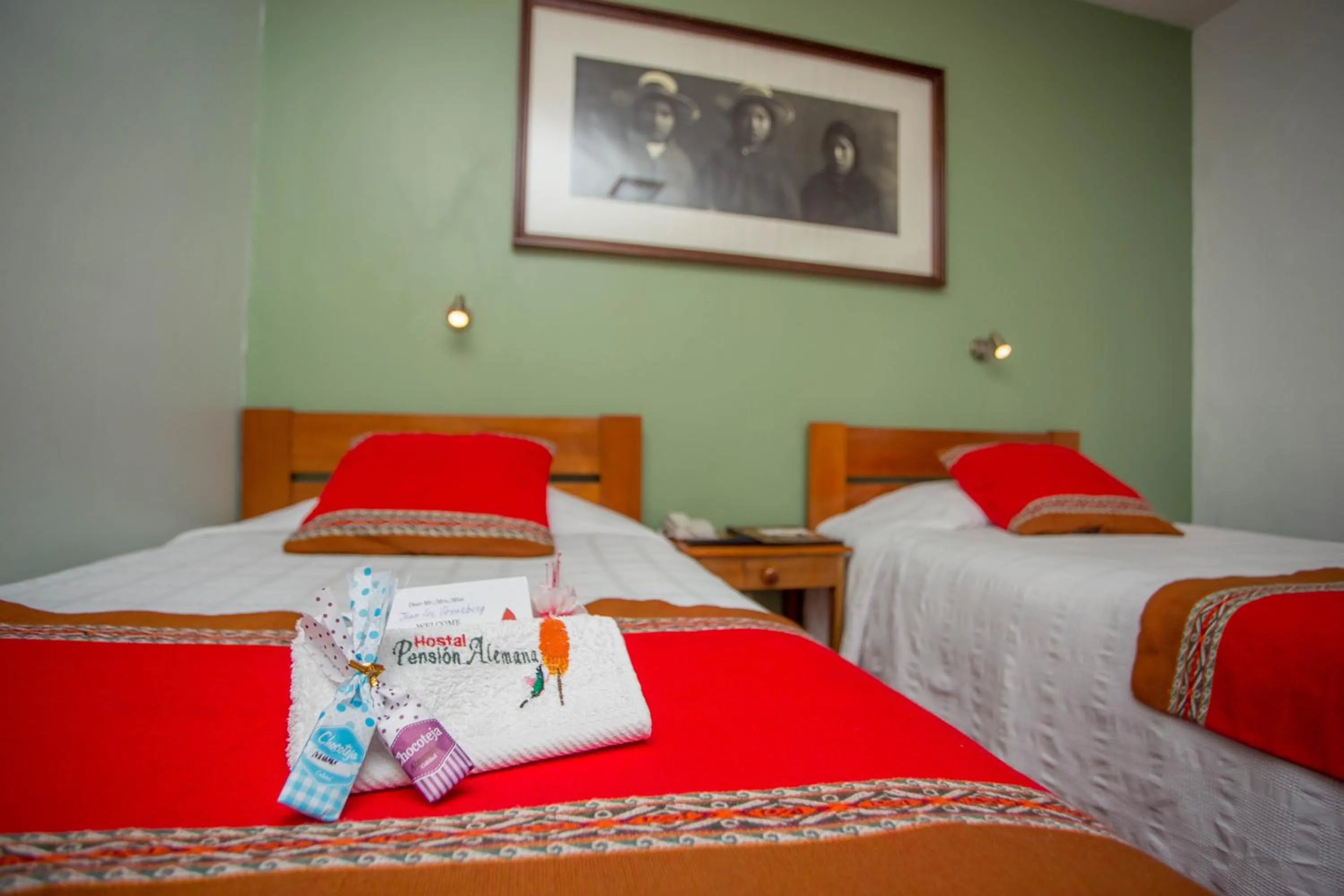 Bed in Eco-Hotel Pension Alemana