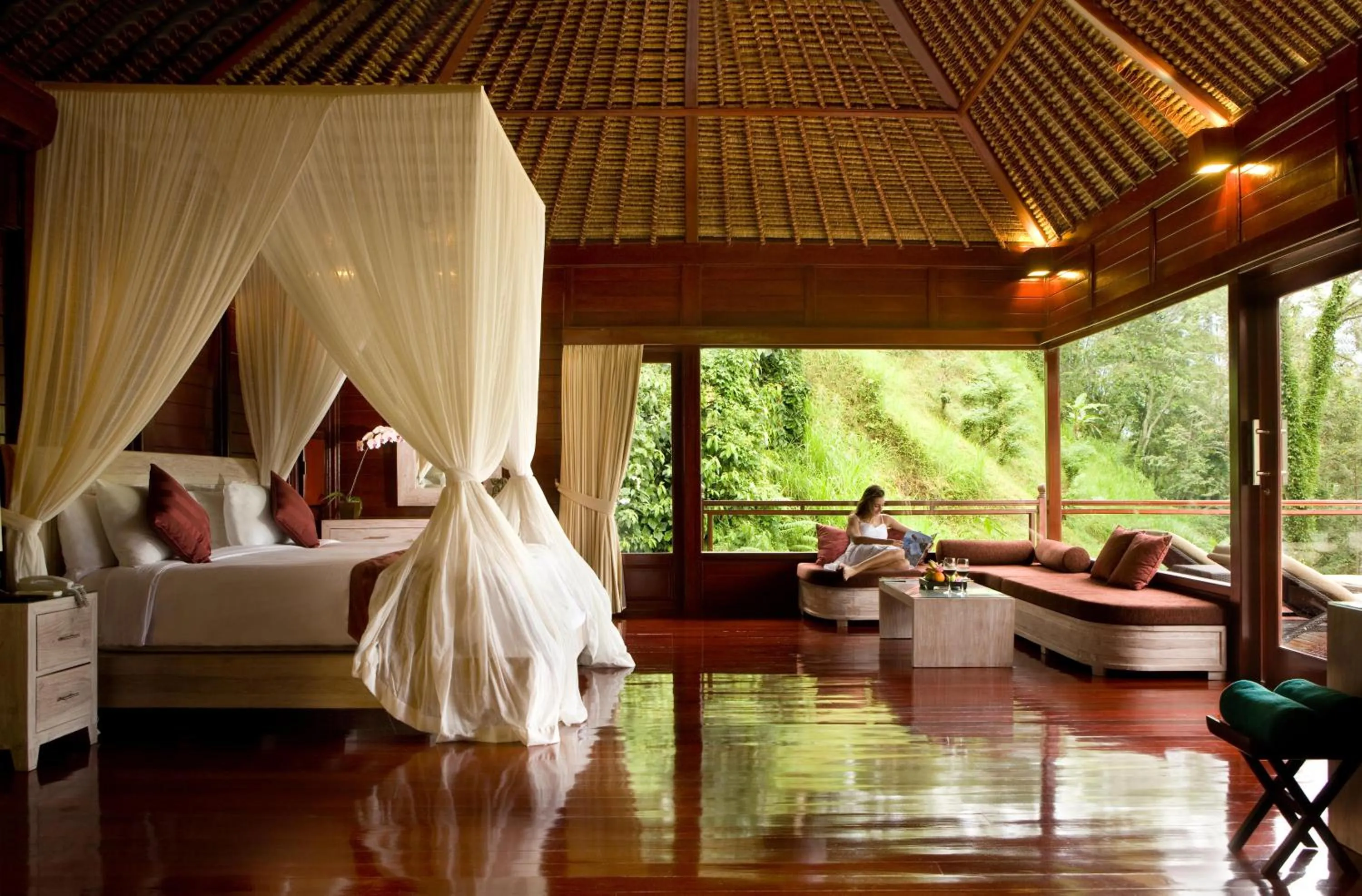 Bedroom, Bed in Kupu Kupu Barong Villas and Tree Spa by L’OCCITANE