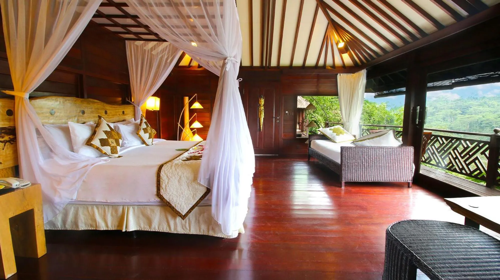 Bedroom, Bed in Kupu Kupu Barong Villas and Tree Spa by L’OCCITANE