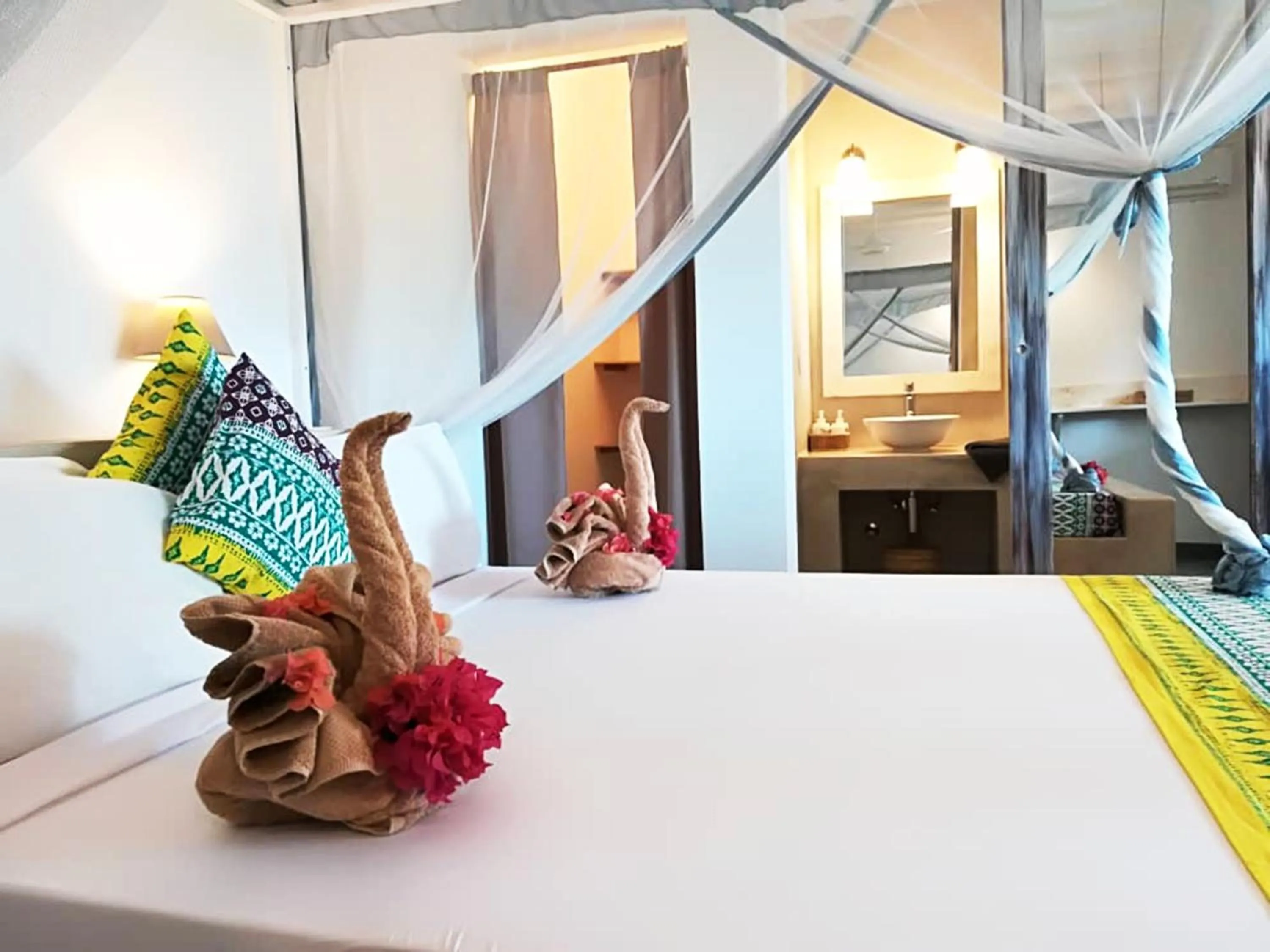 Decorative detail, Bed in Villa Huruma