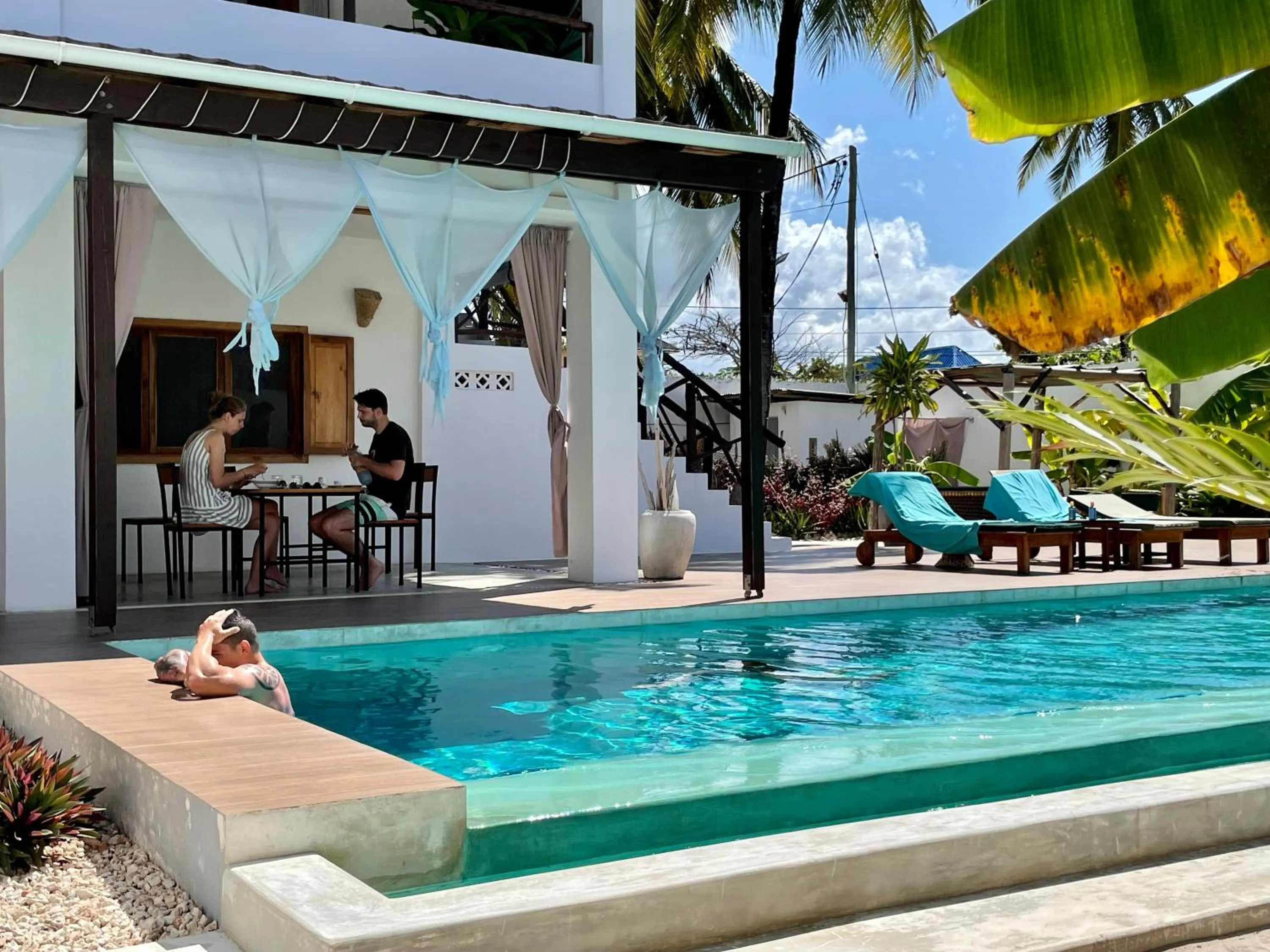 Pool view in Villa Huruma