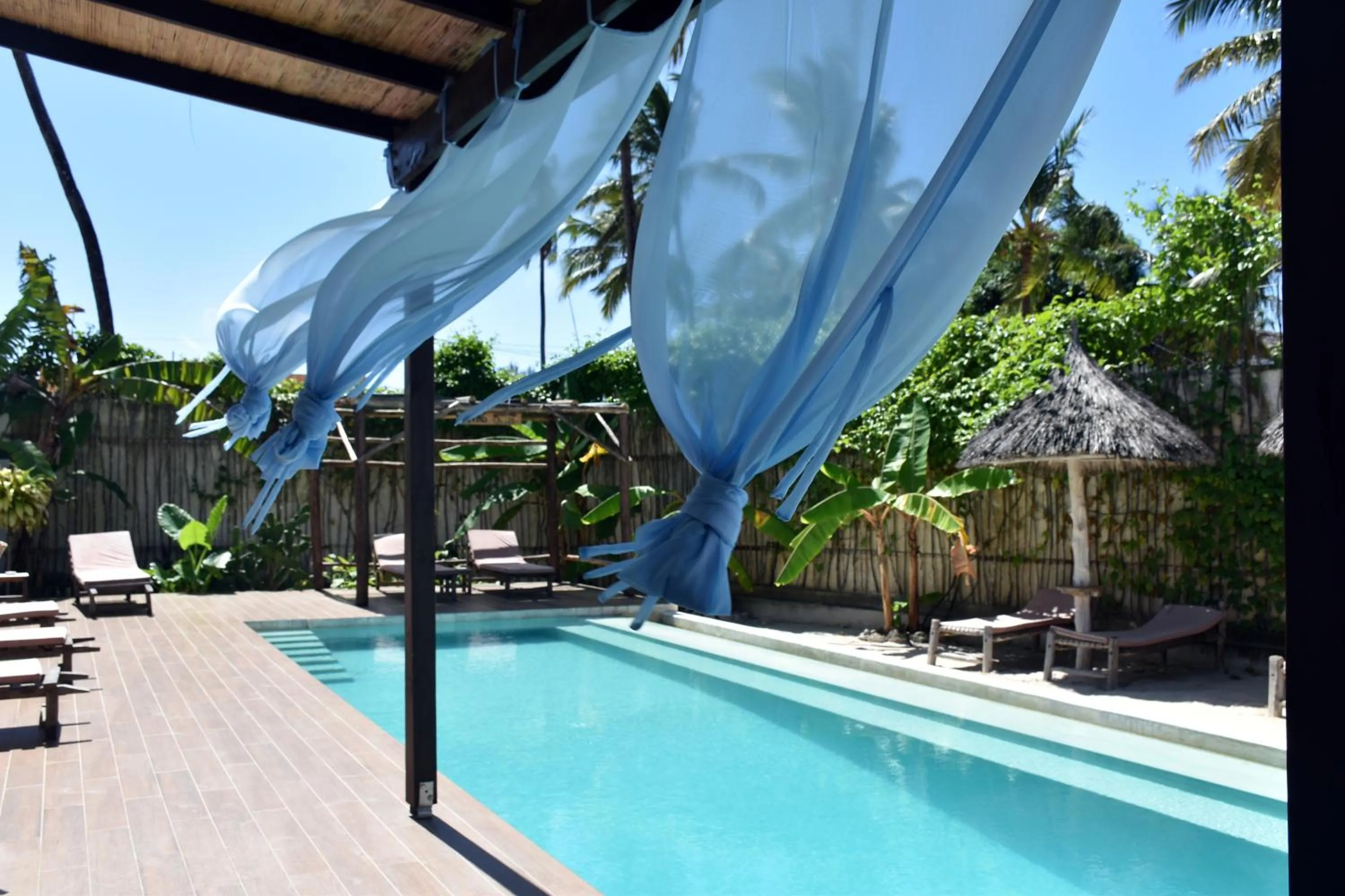 Pool view in Villa Huruma