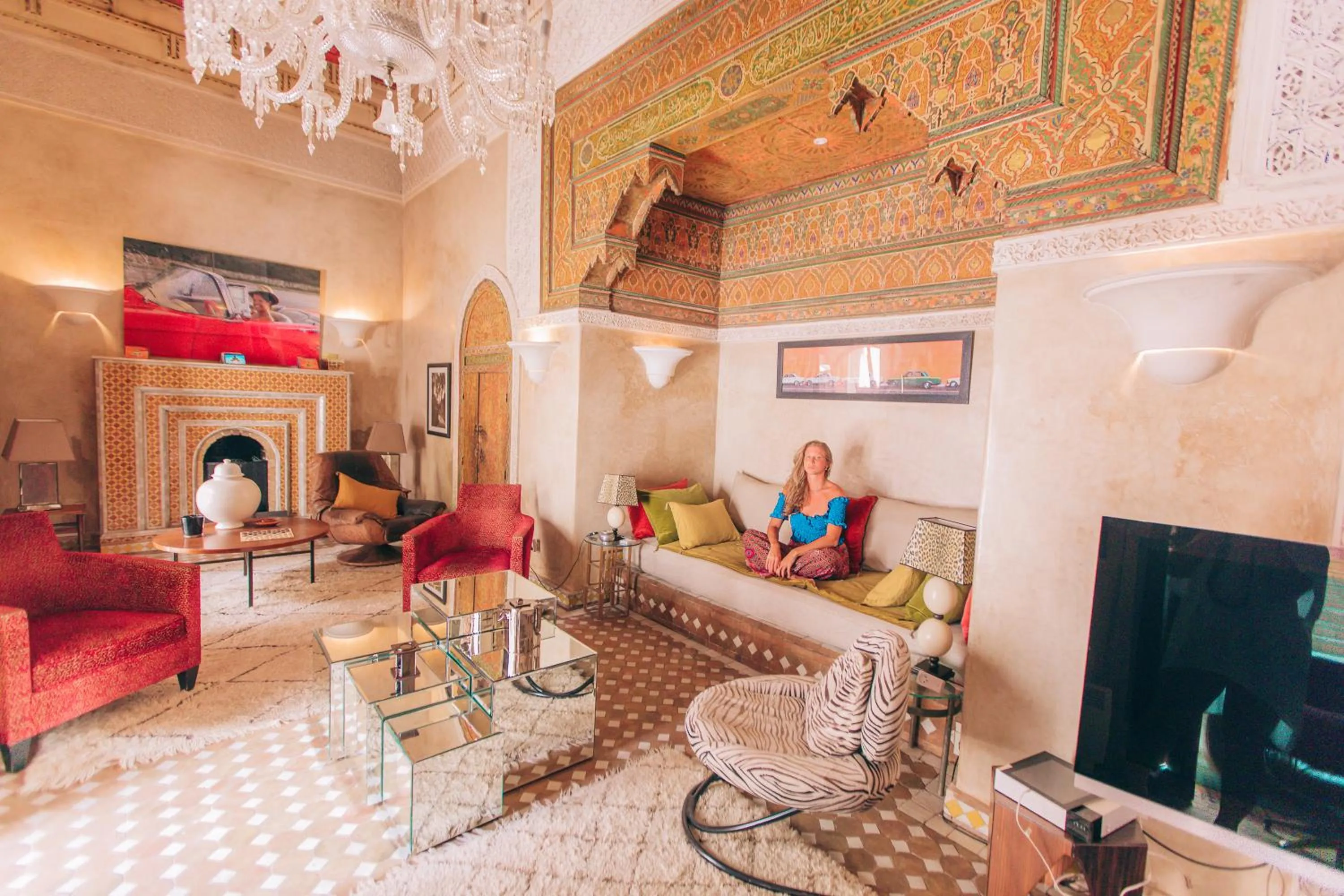 Communal lounge/ TV room in Indian Palace