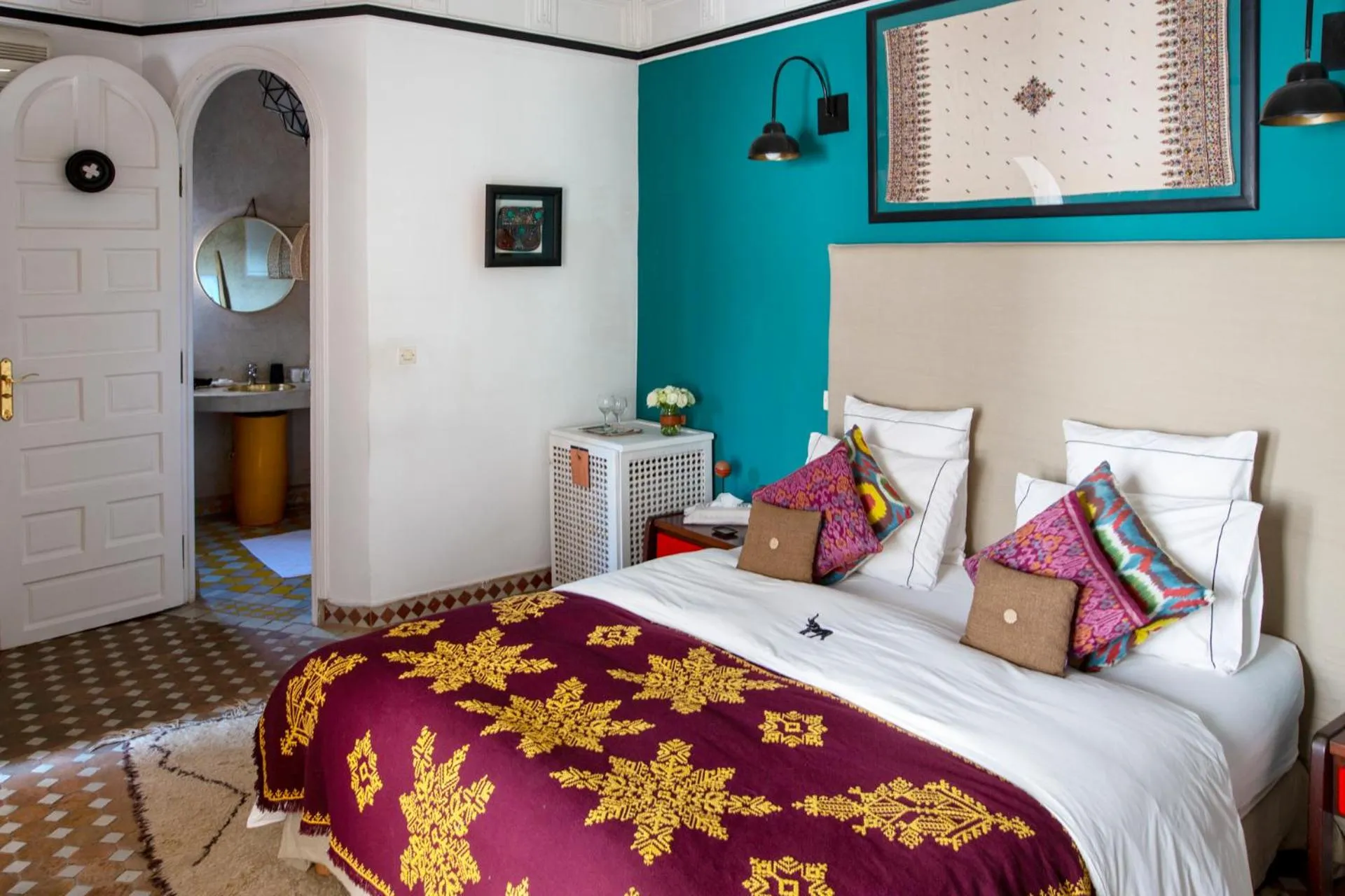 Bedroom, Bed in Indian Palace