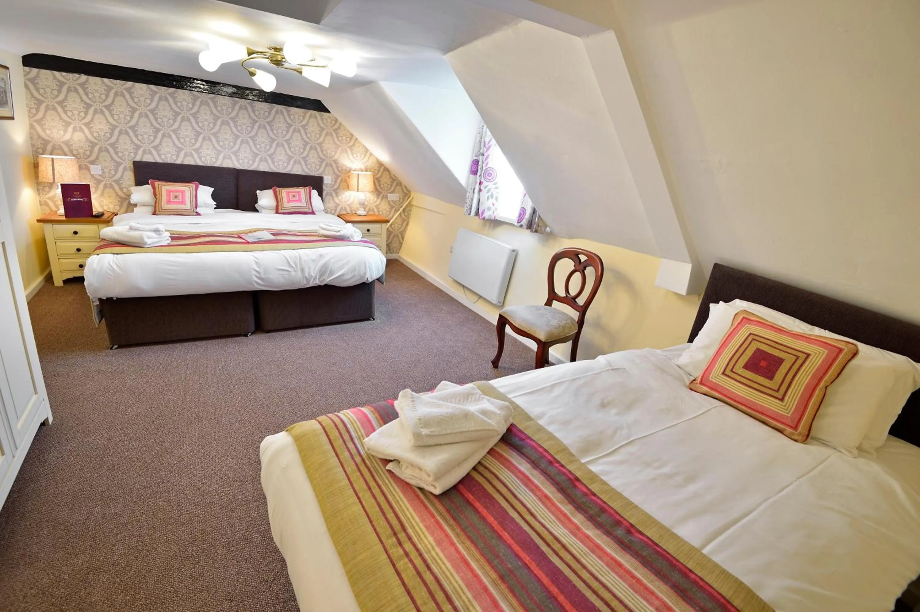 Bed in The Royal Victoria and Bull Hotel