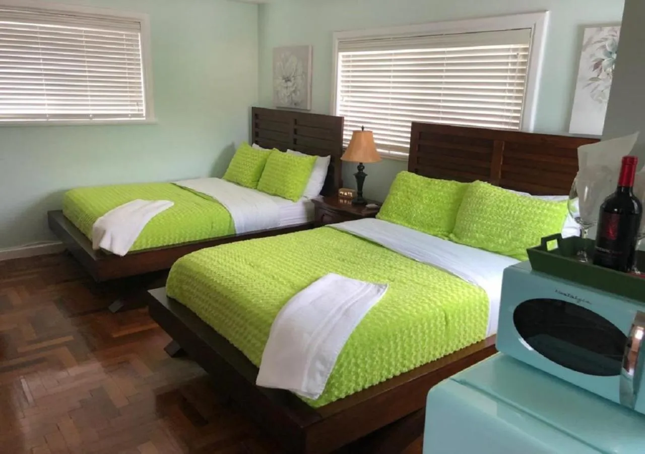 Bed in Blue House Miami