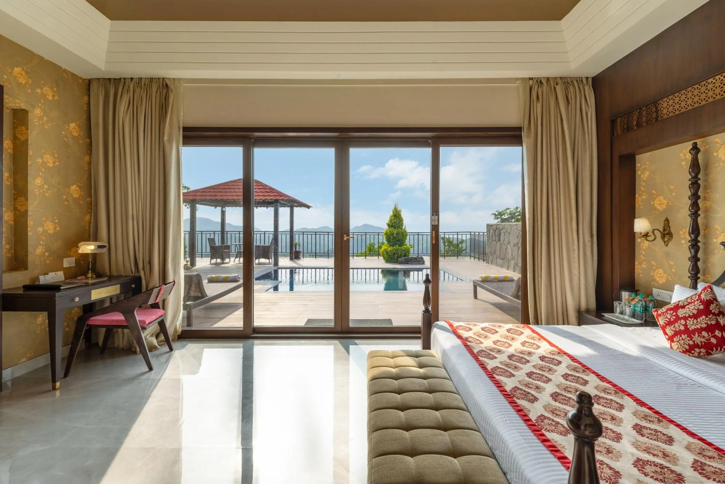 Balcony/Terrace, Bed in Mahua Bagh Resort Kumbhalgarh