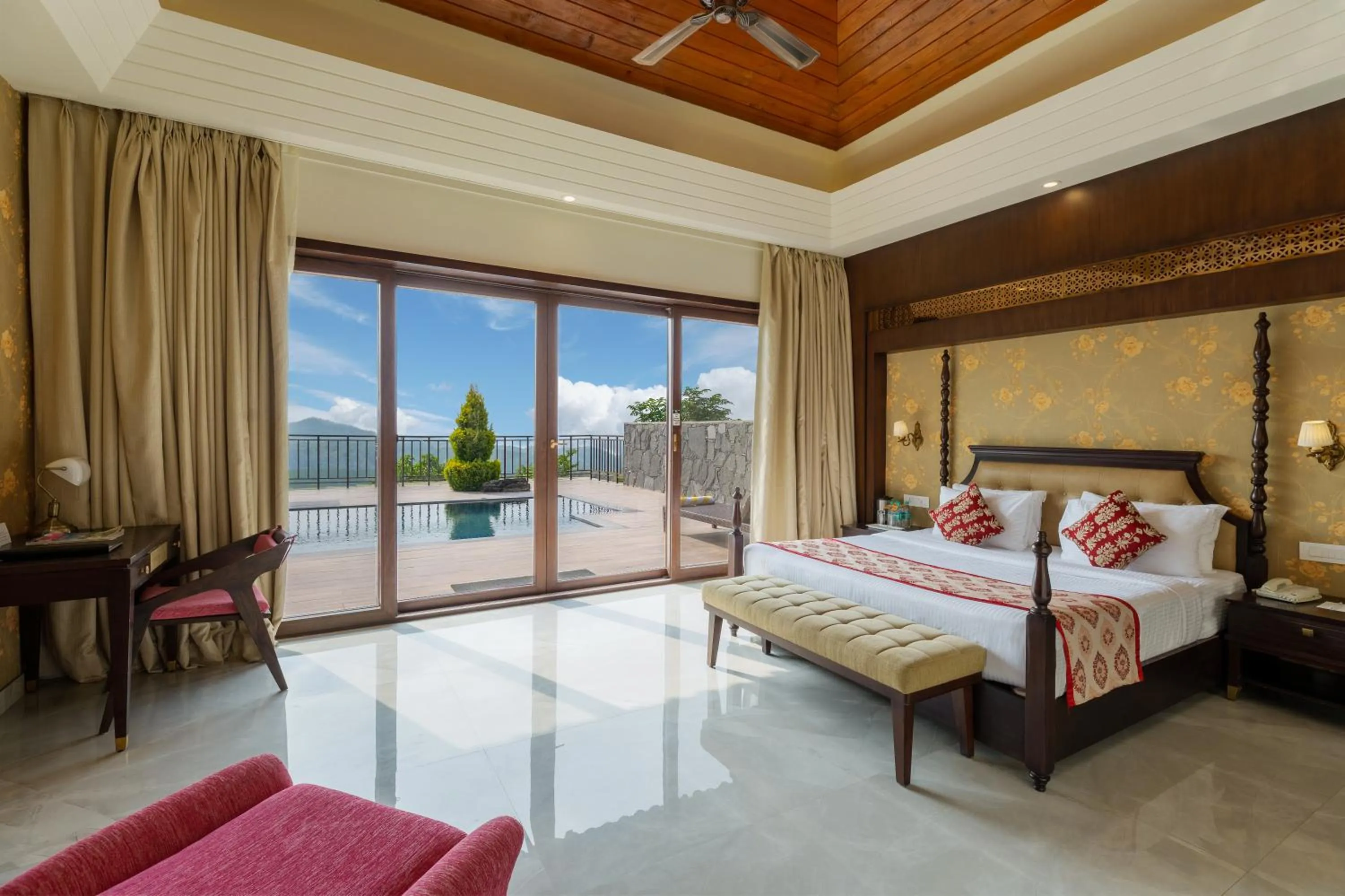 View (from property/room), Bed in Mahua Bagh Resort Kumbhalgarh