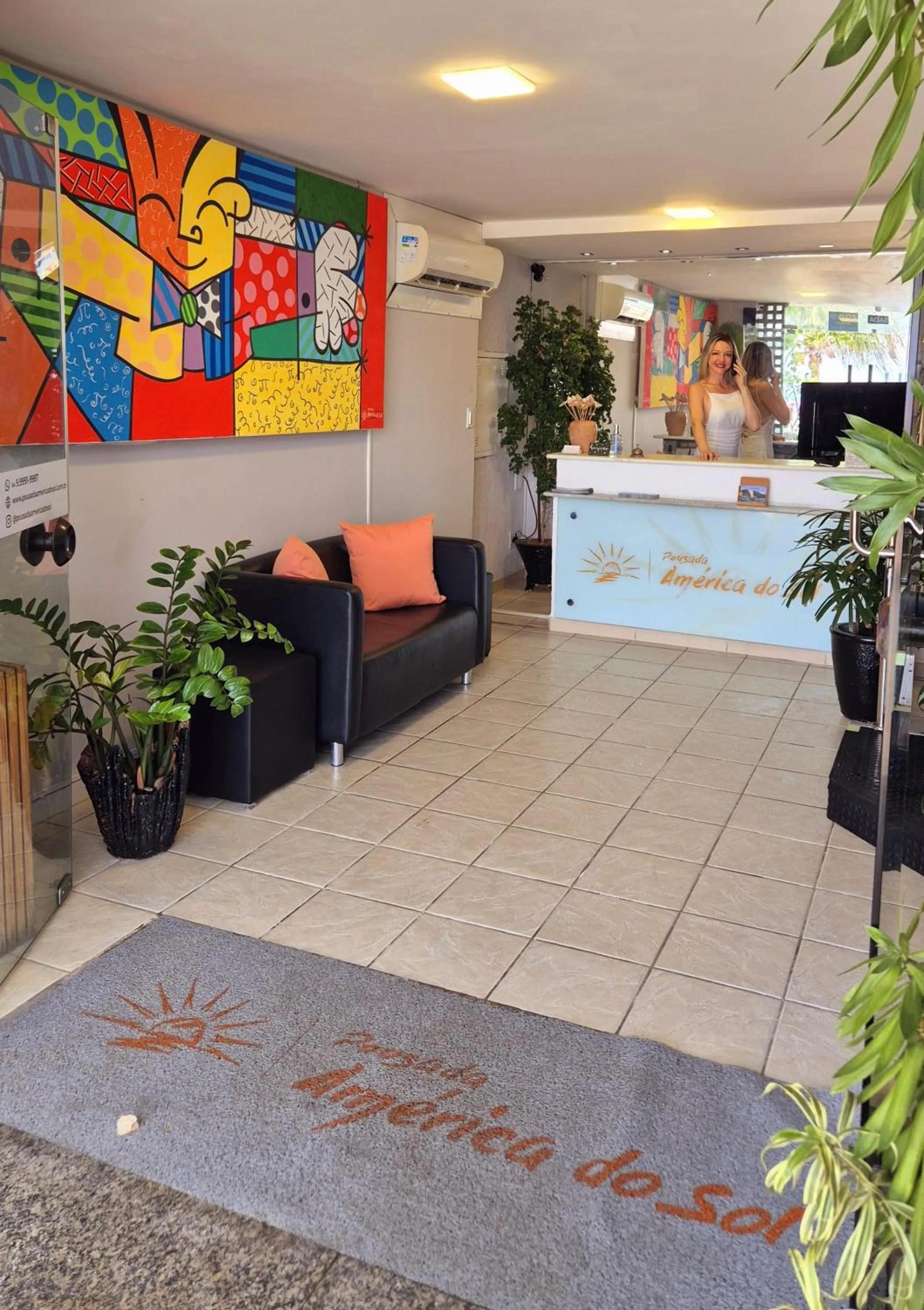 Lobby or reception in Pousada America do Sol