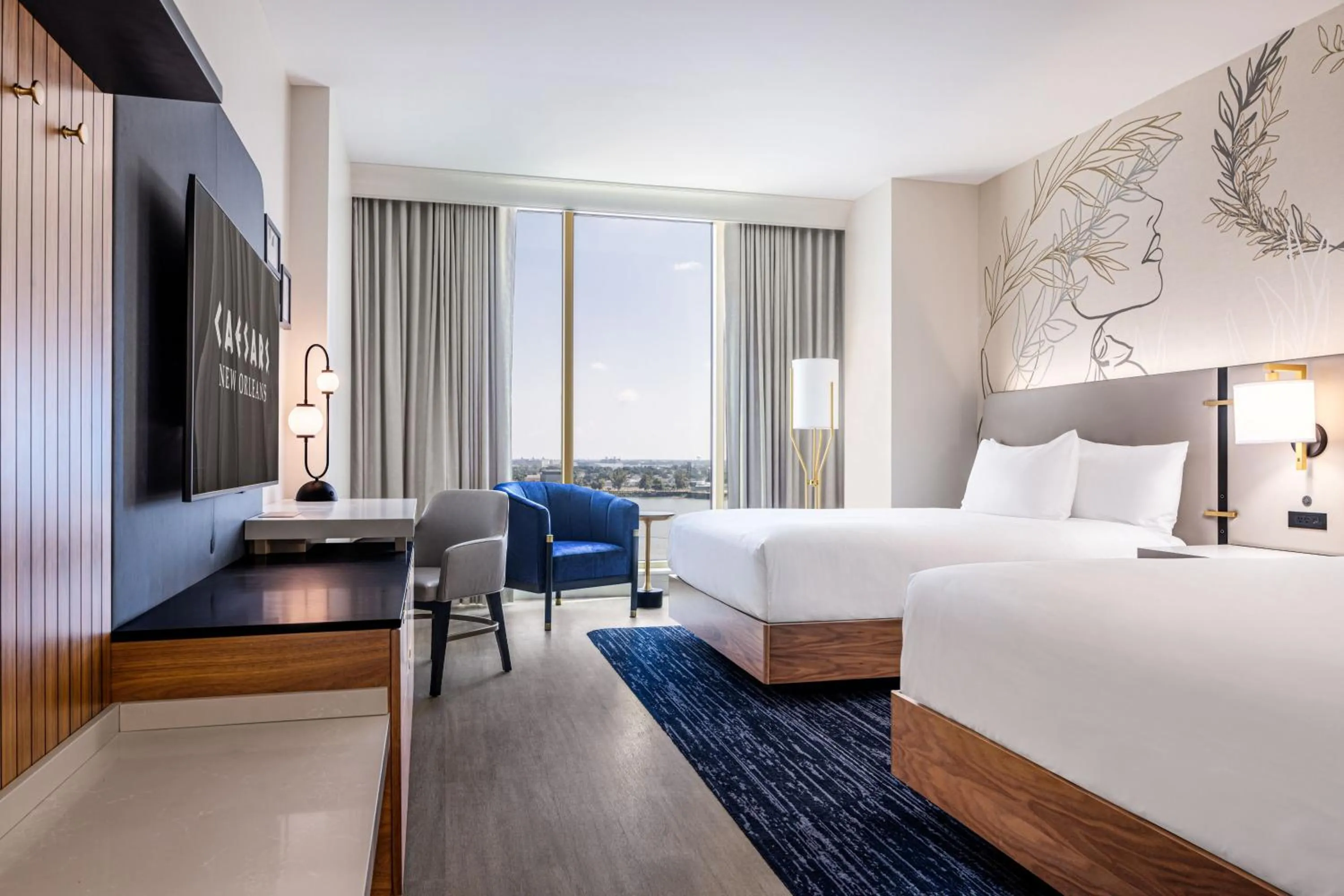 Bed in Caesars New Orleans, A Caesars Destination