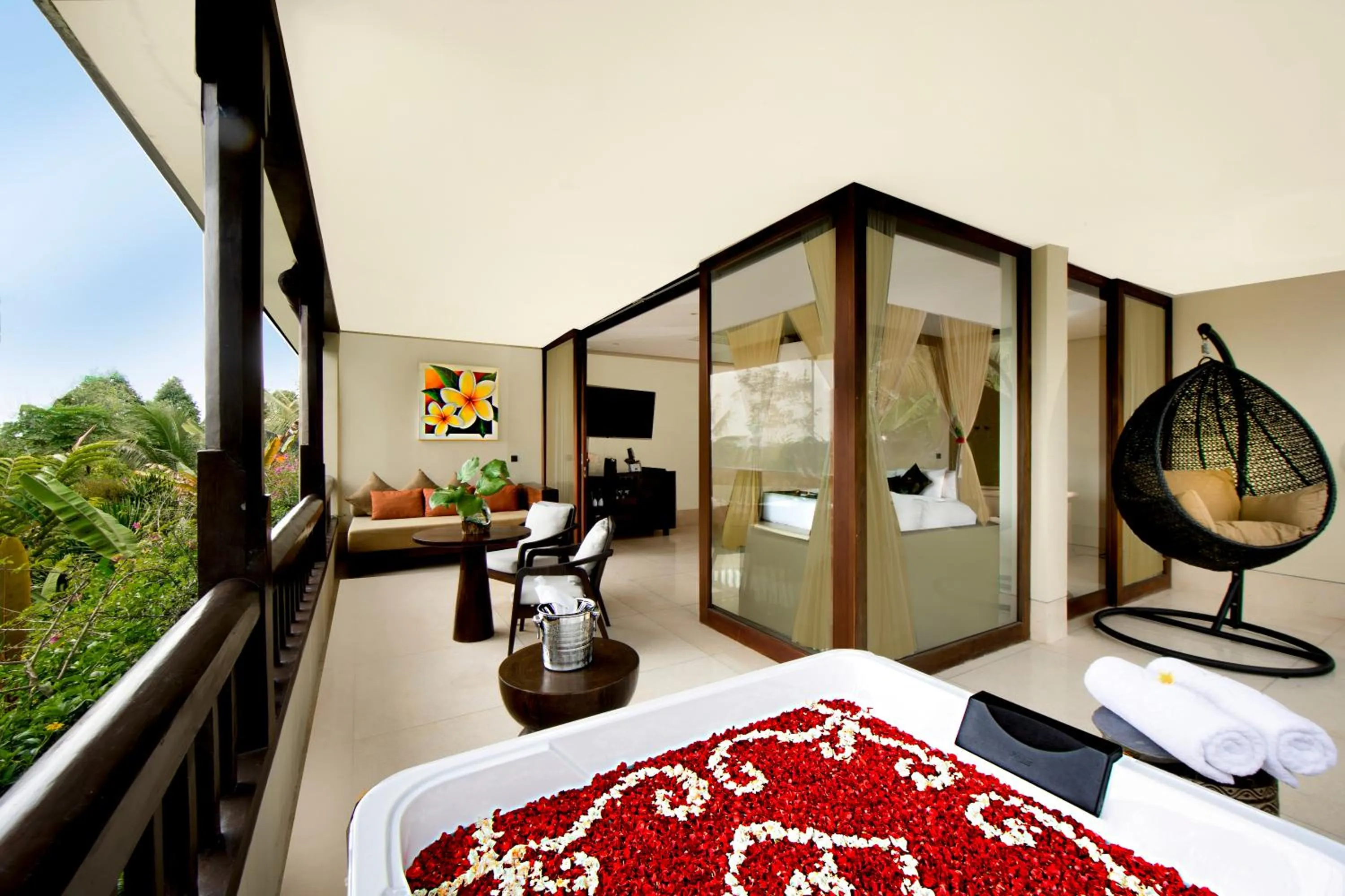 Panoramic Jacuzzi Corner Suite  with Free Daily Sunset Yoga and Afternoon Tea in Nandini Jungle by Hanging Gardens