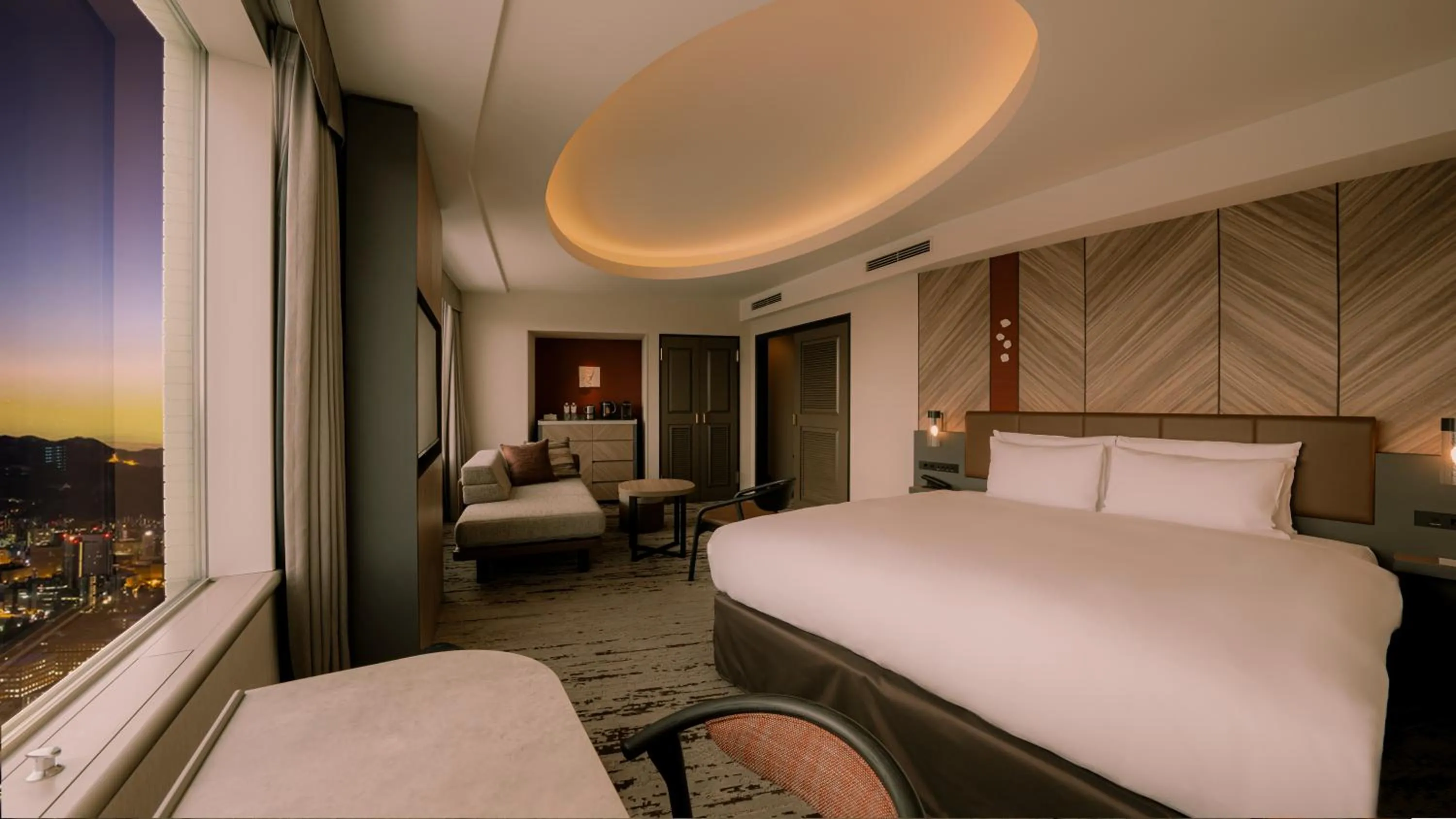 View (from property/room), Bed in Sapporo Prince Hotel