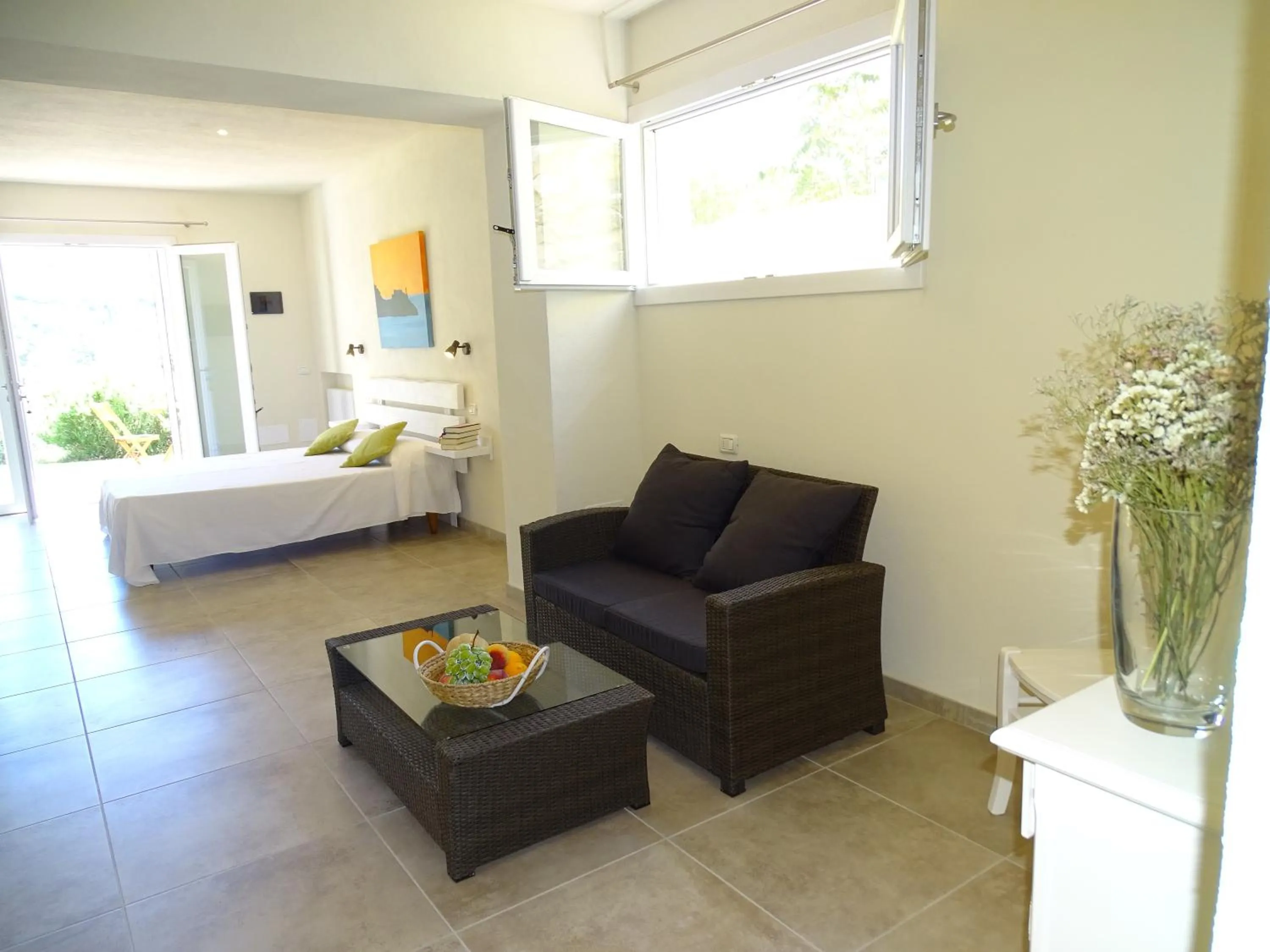 Seating area, Bed in Hotel Santo Stefano