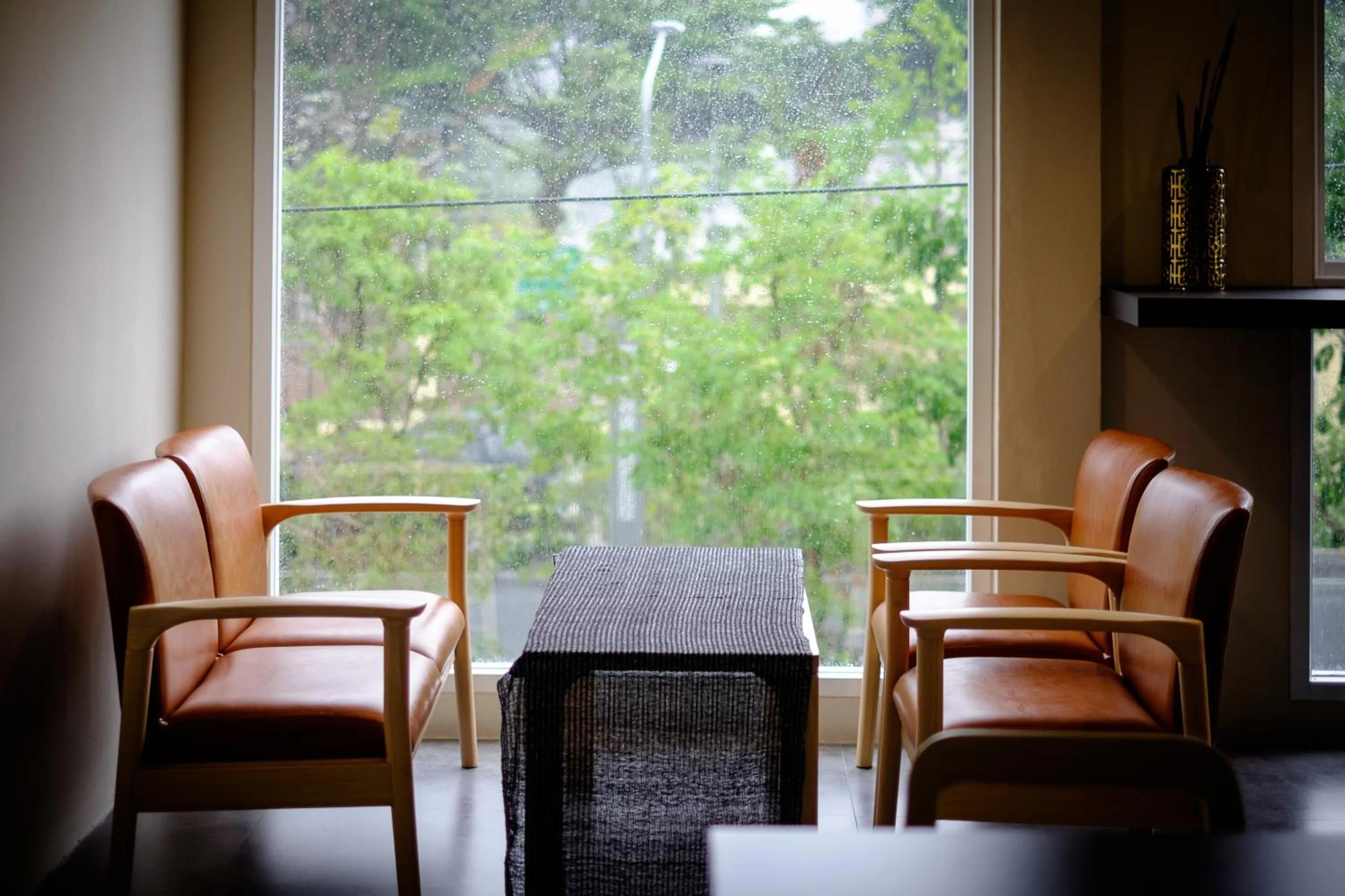 Seating area in Lazy Sunday hostel
