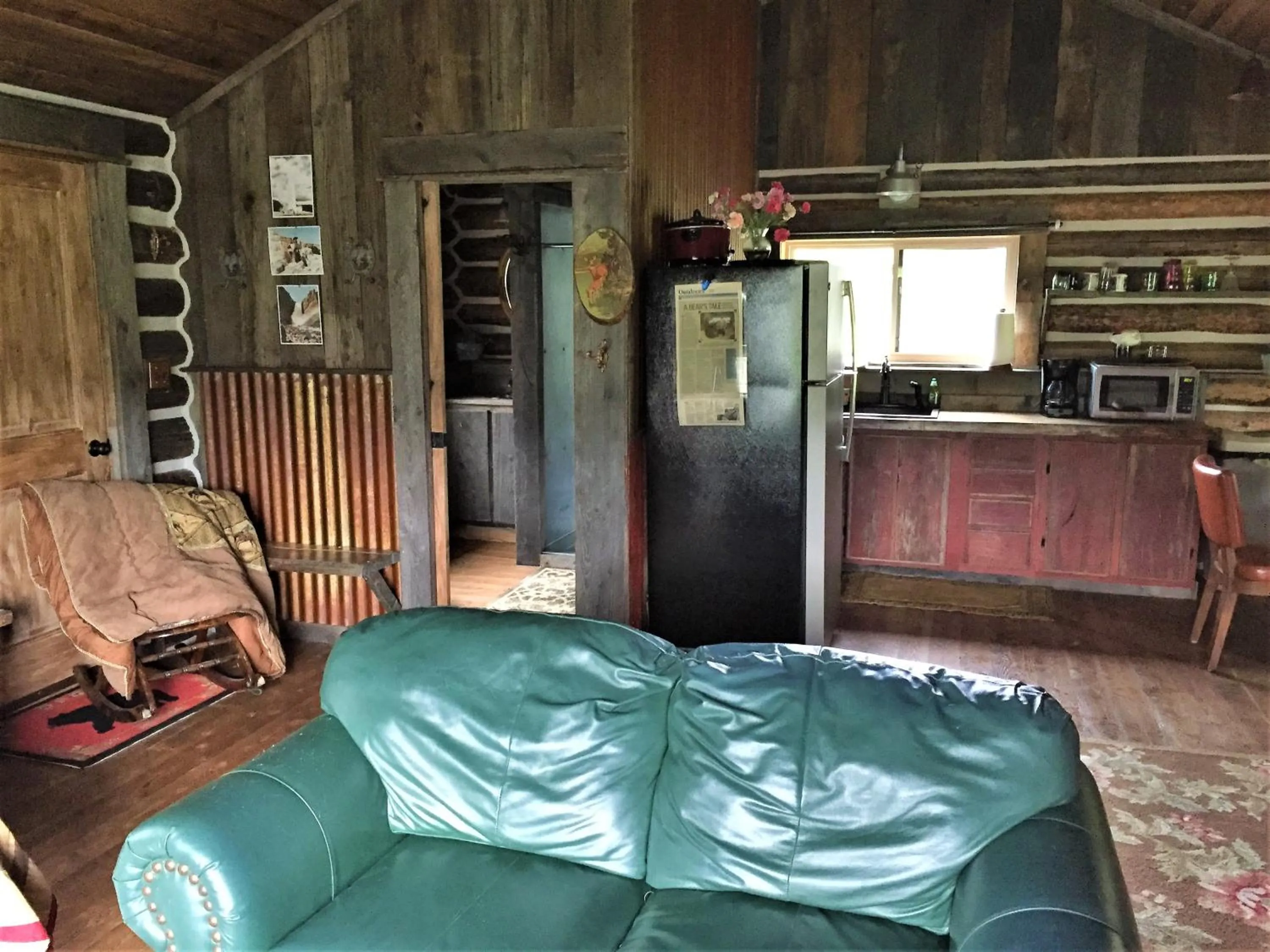 Living room in Creek Cabin