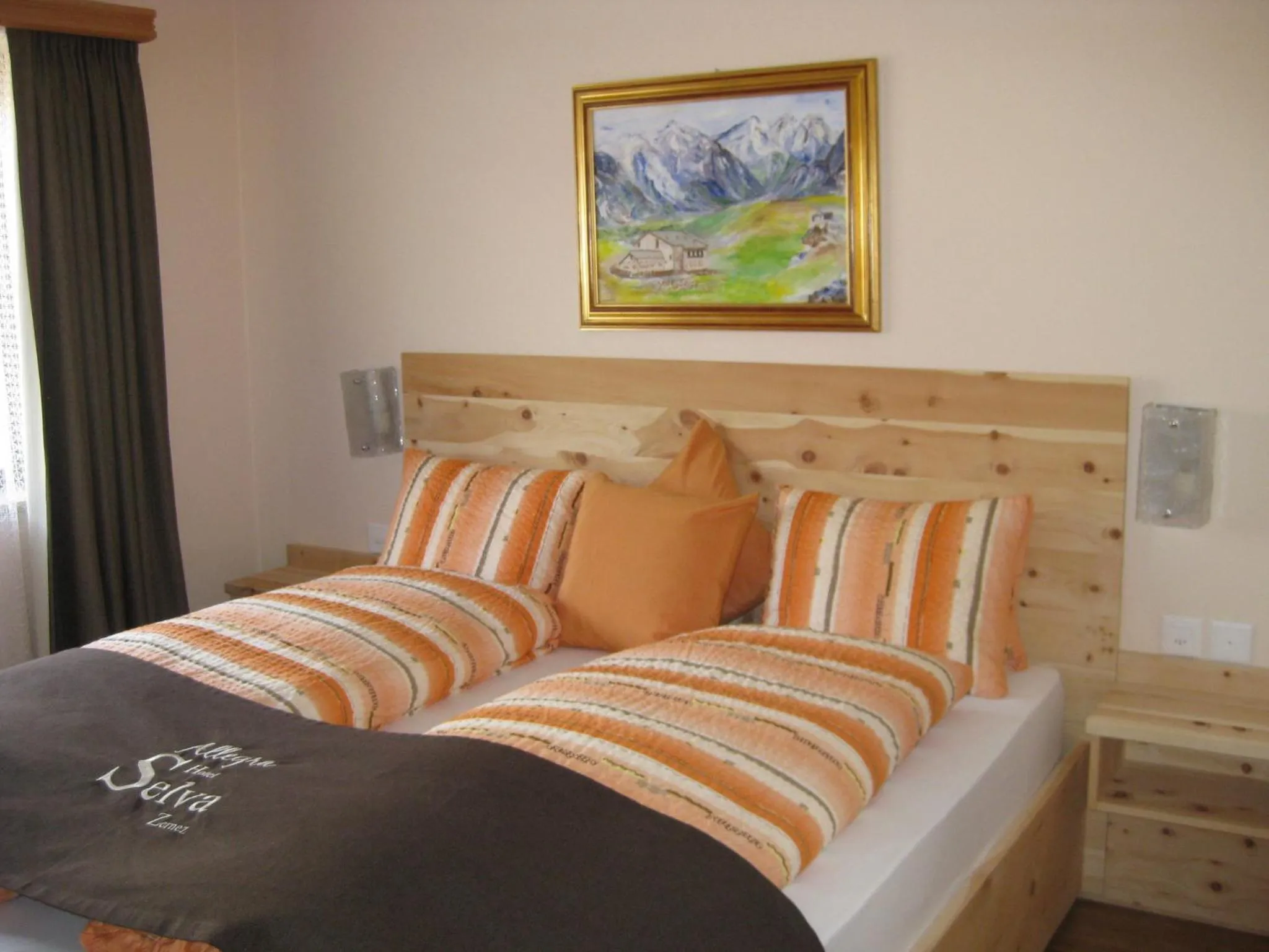 Bed in Hotel Pizzeria Selva