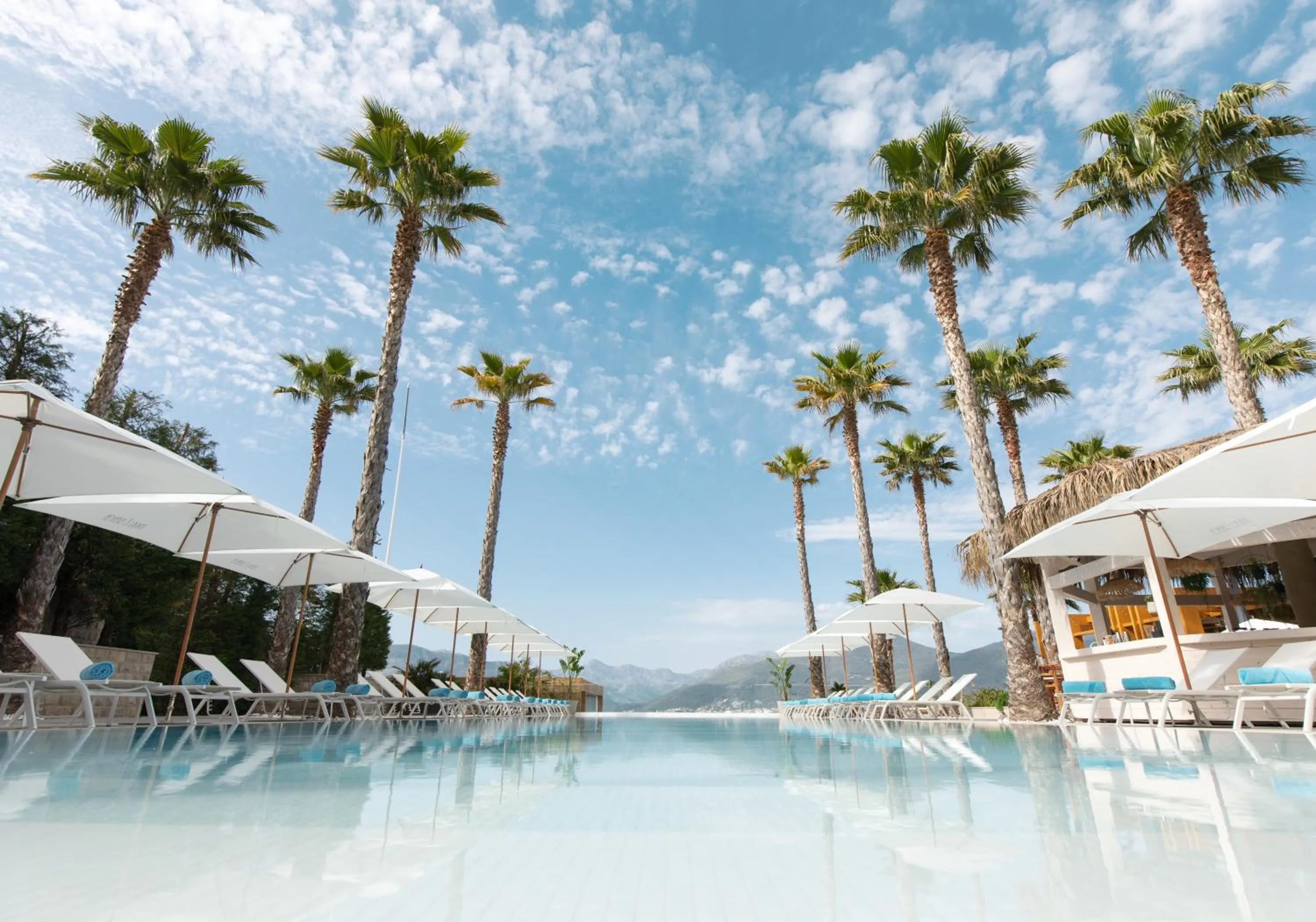 Pool view in Nikki Beach Resort & Spa Montenegro