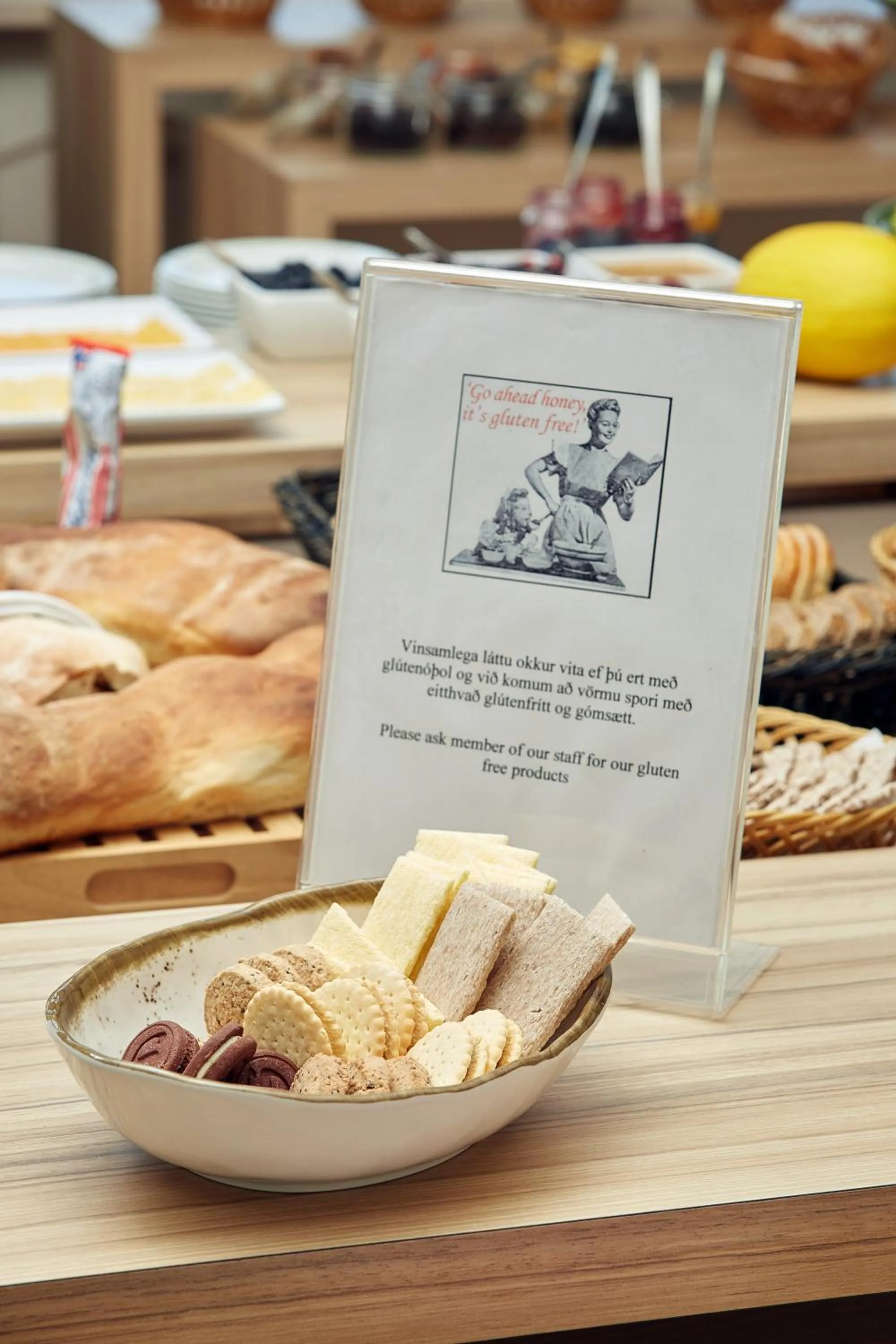 Continental breakfast in Hotel Edda Egilsstadir