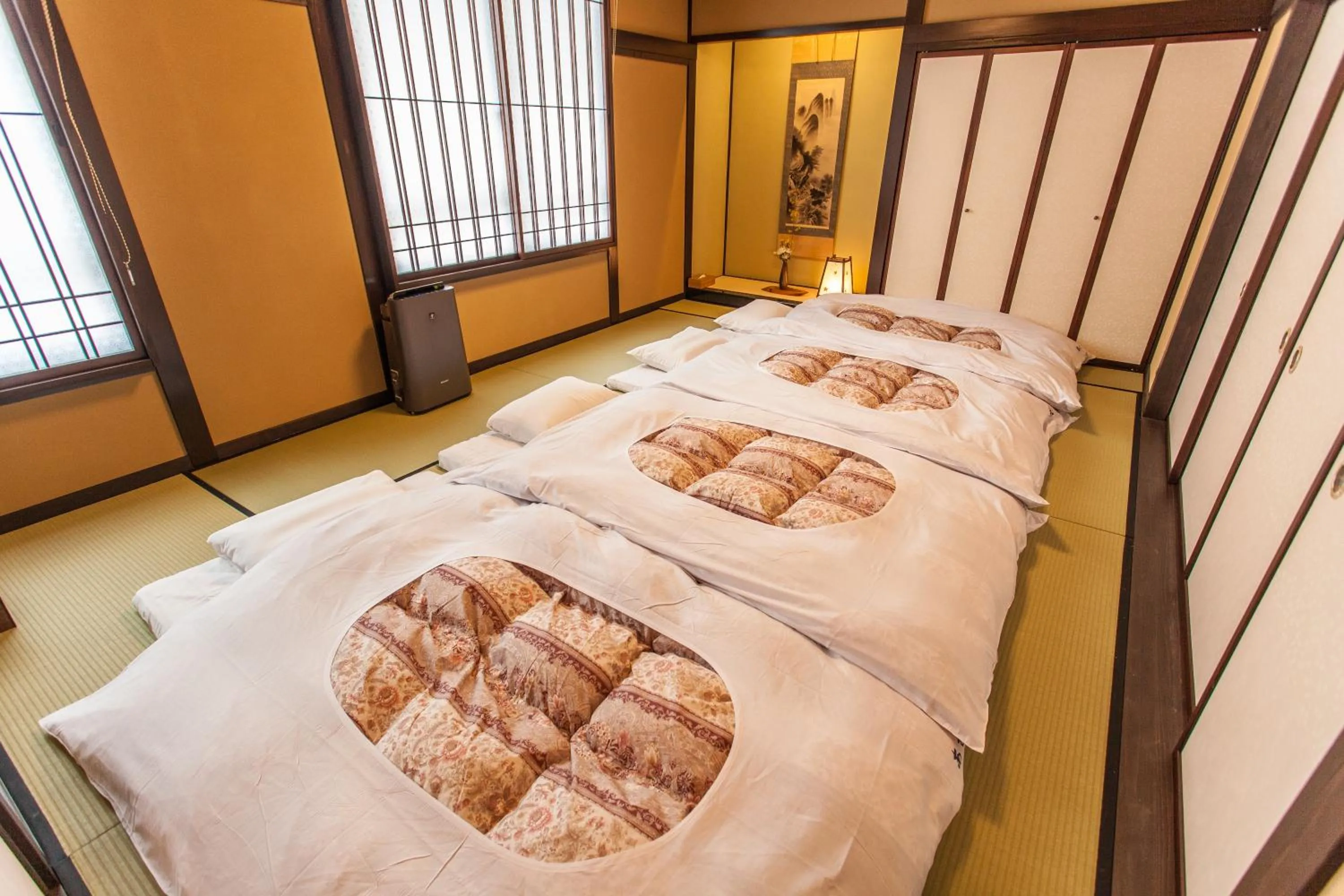 Bed in Ryokan Asunaro