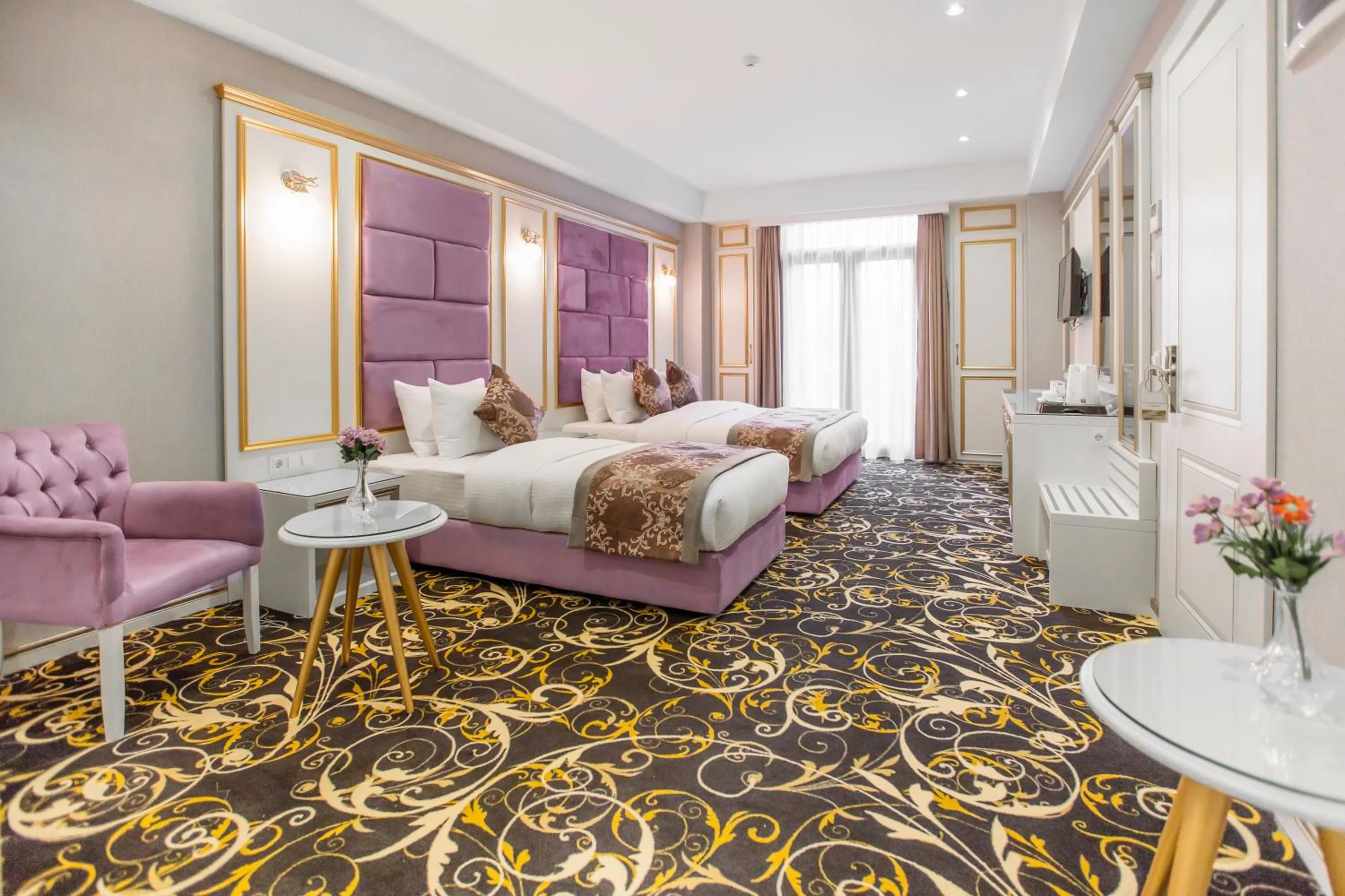 Bed in Gold Tbilisi Hotel