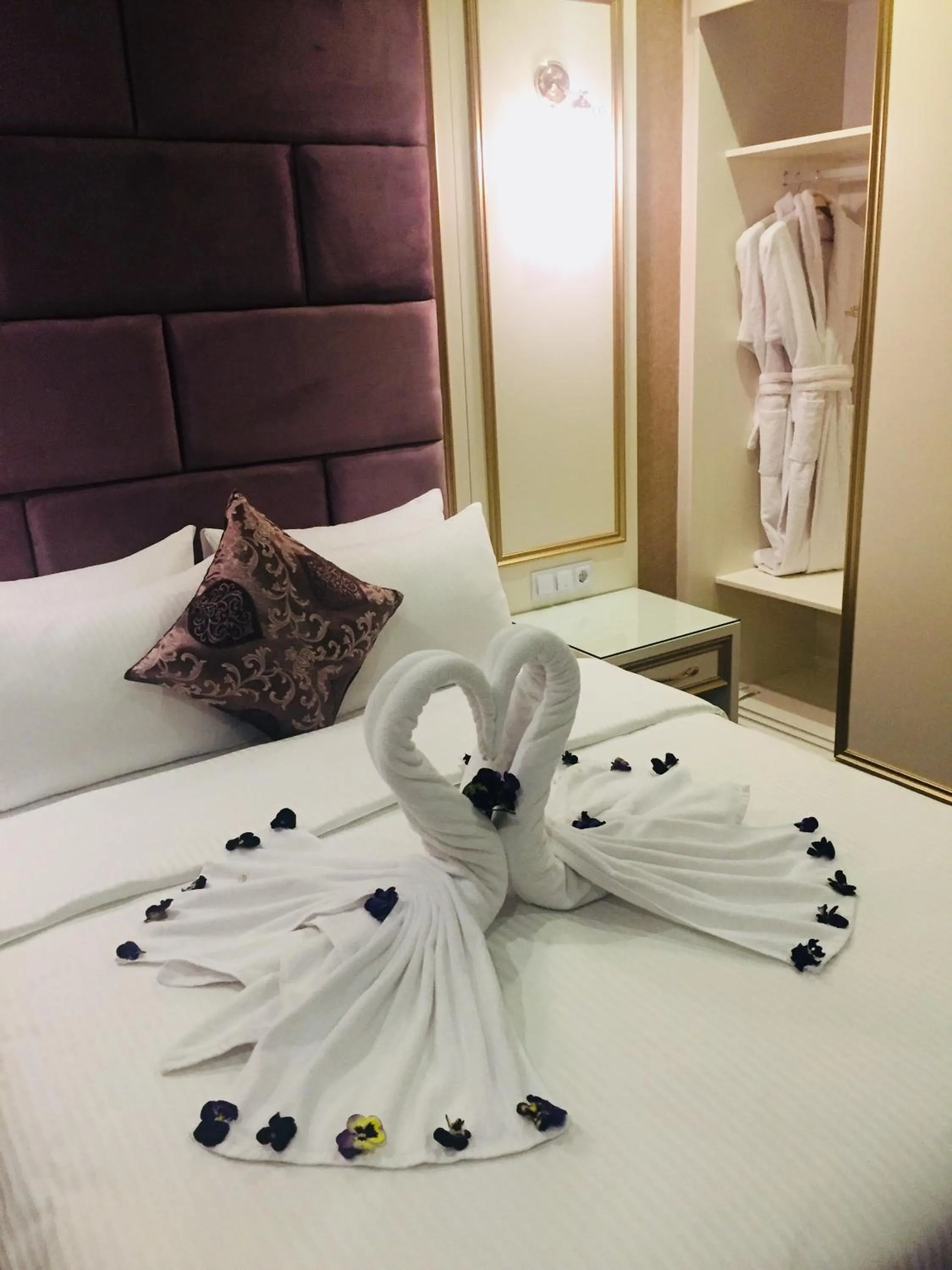 Bed in Gold Tbilisi Hotel