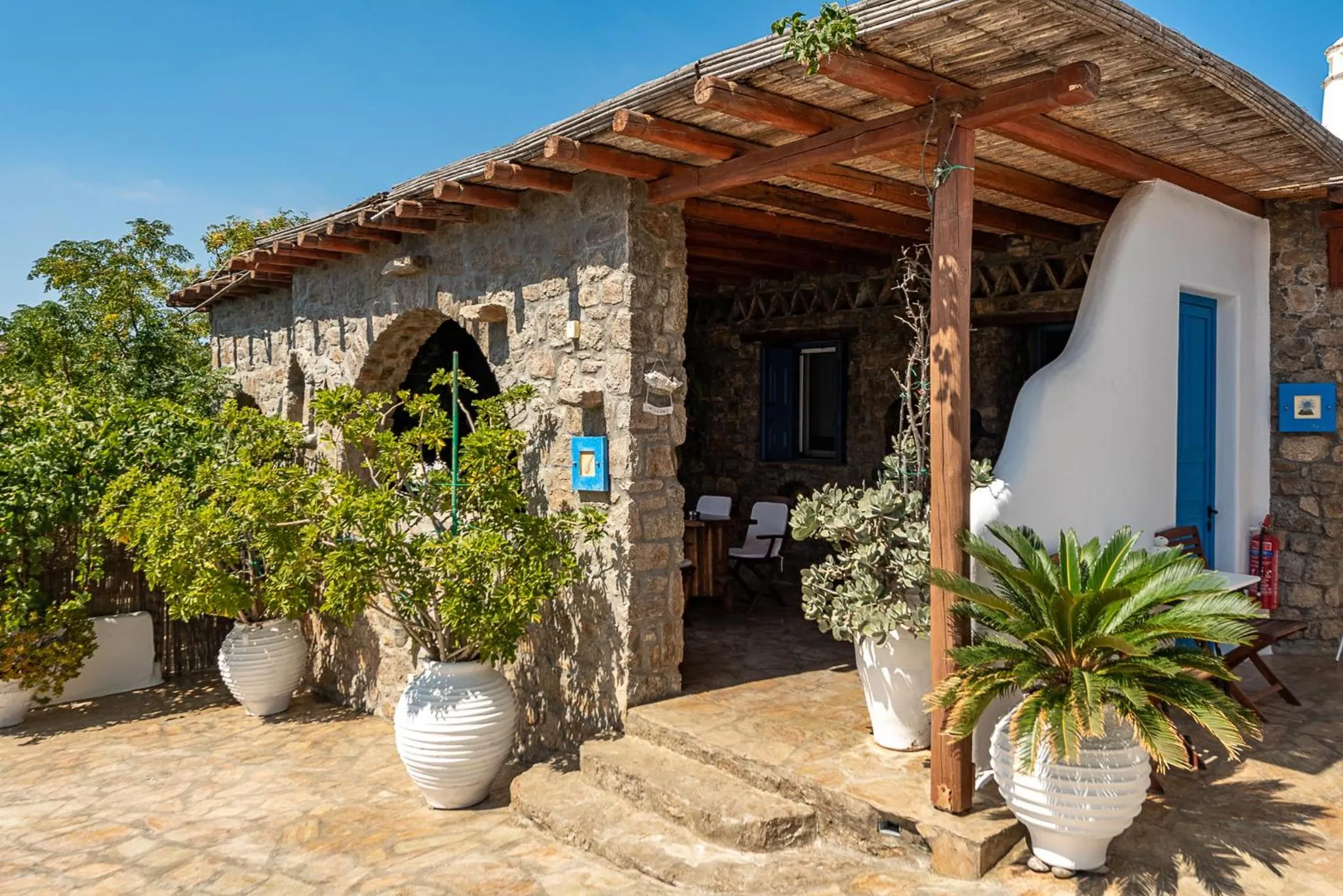 Patio in Mykonian Iros Suites & Villas