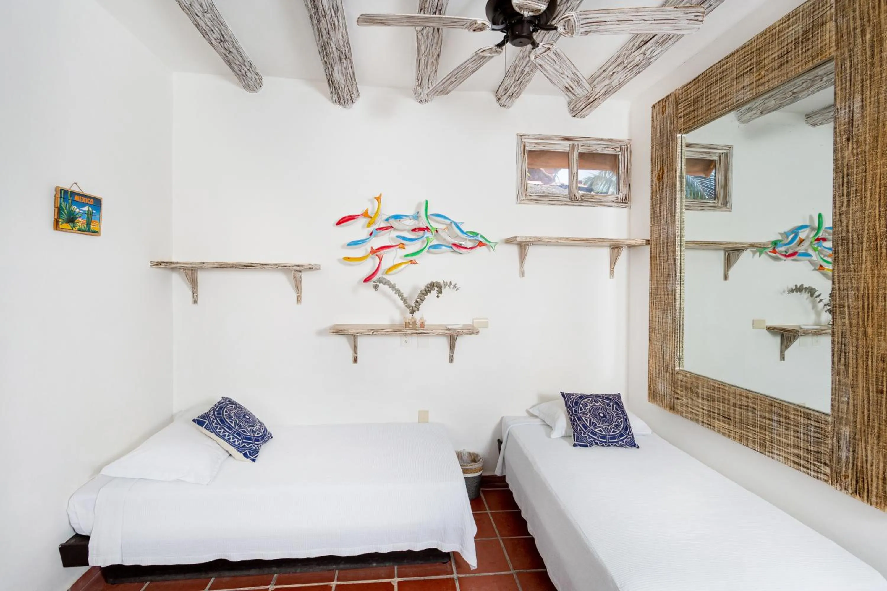 Bed in Holbox Dream Beachfront Hotel
