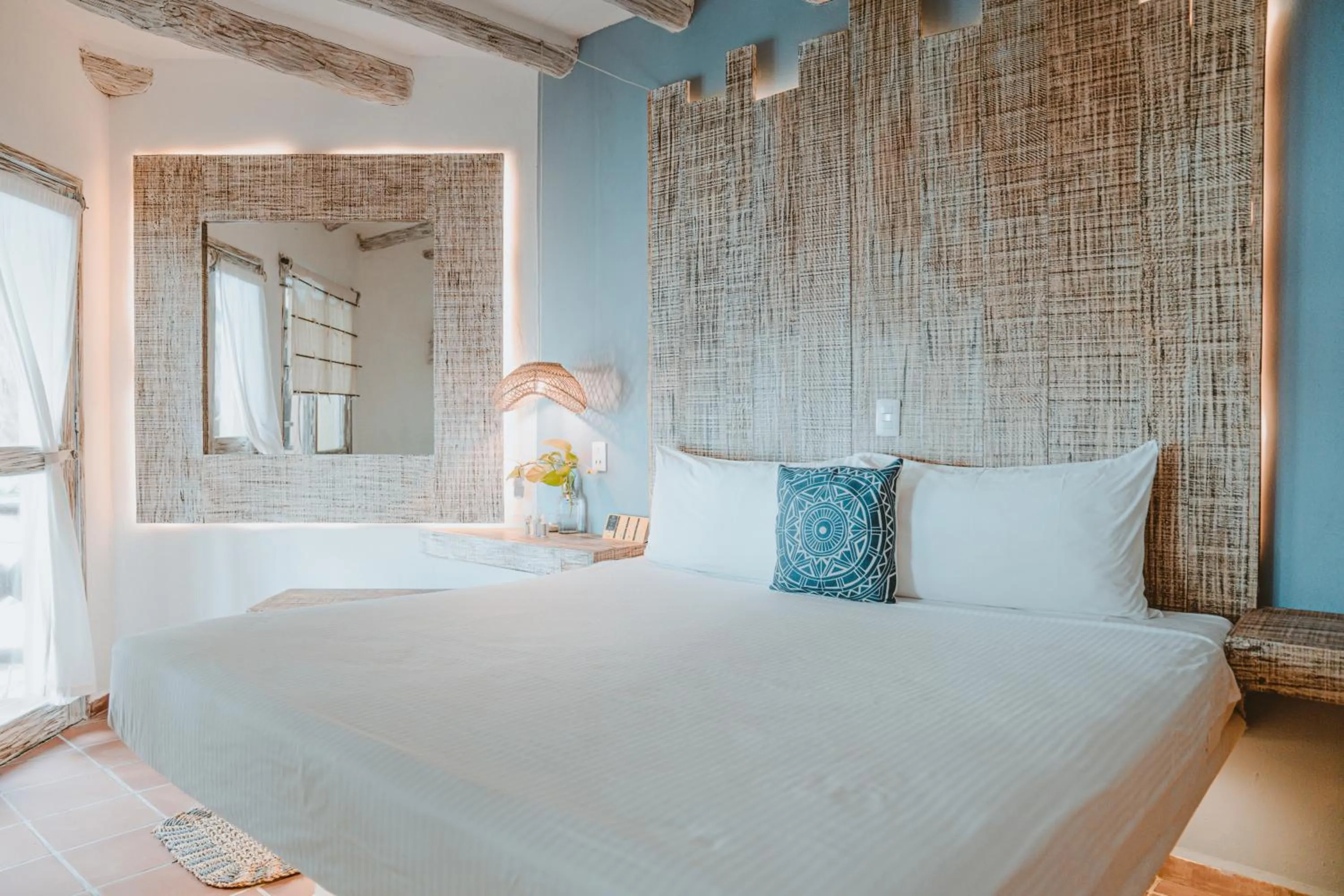 Bed in Holbox Dream Beachfront Hotel