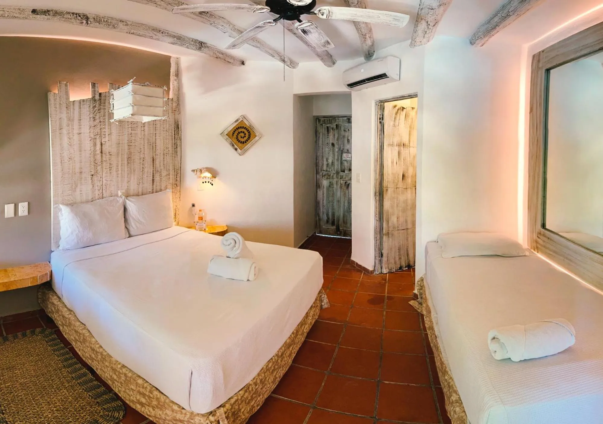 Bed in Holbox Dream Beachfront Hotel