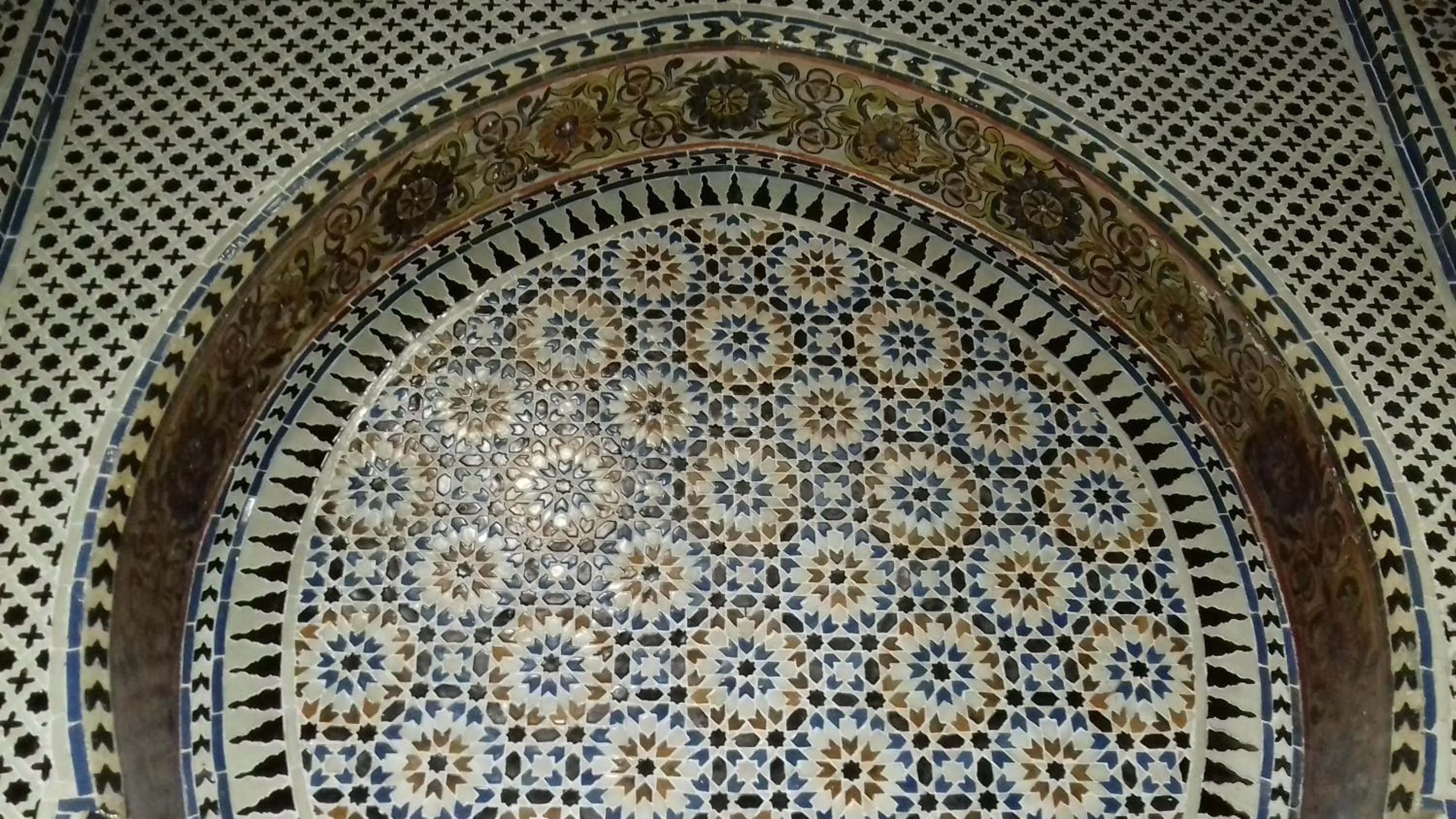 Decorative detail in Riad EL Manantial,Dar Hajjaj,Patrimonio del SXIX
