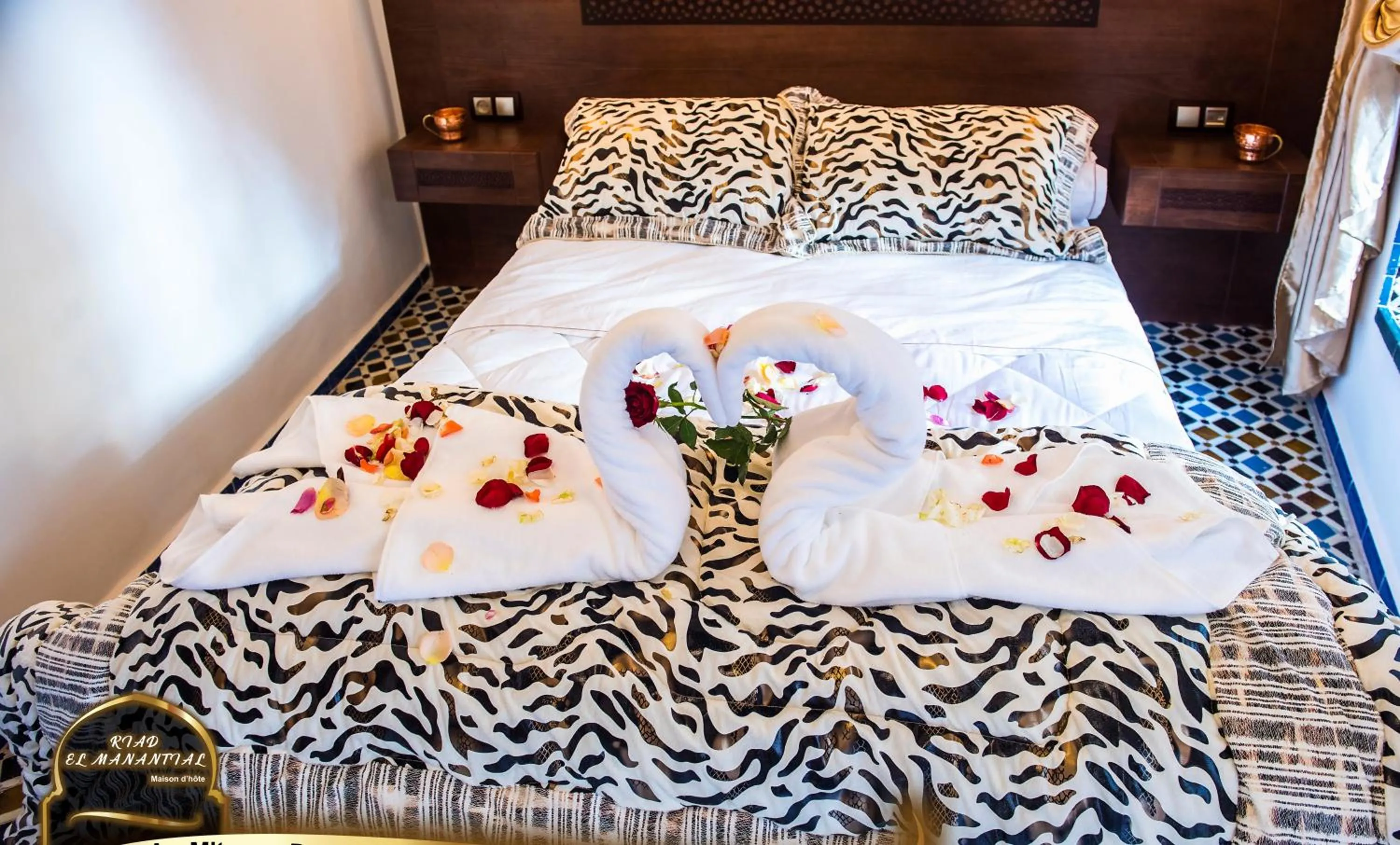 Bed in Riad EL Manantial,Dar Hajjaj,Patrimonio del SXIX