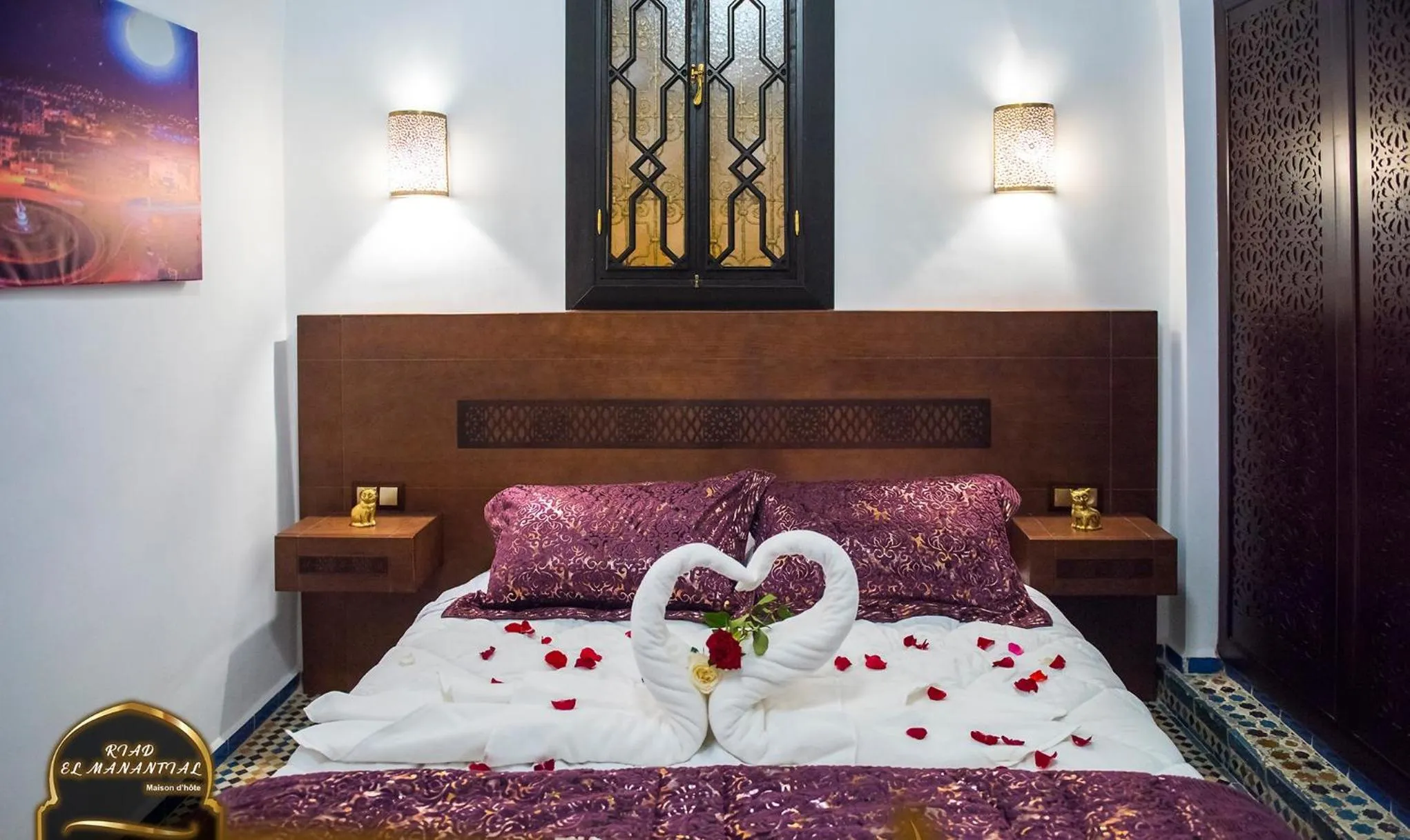 Bed in Riad EL Manantial,Dar Hajjaj,Patrimonio del SXIX