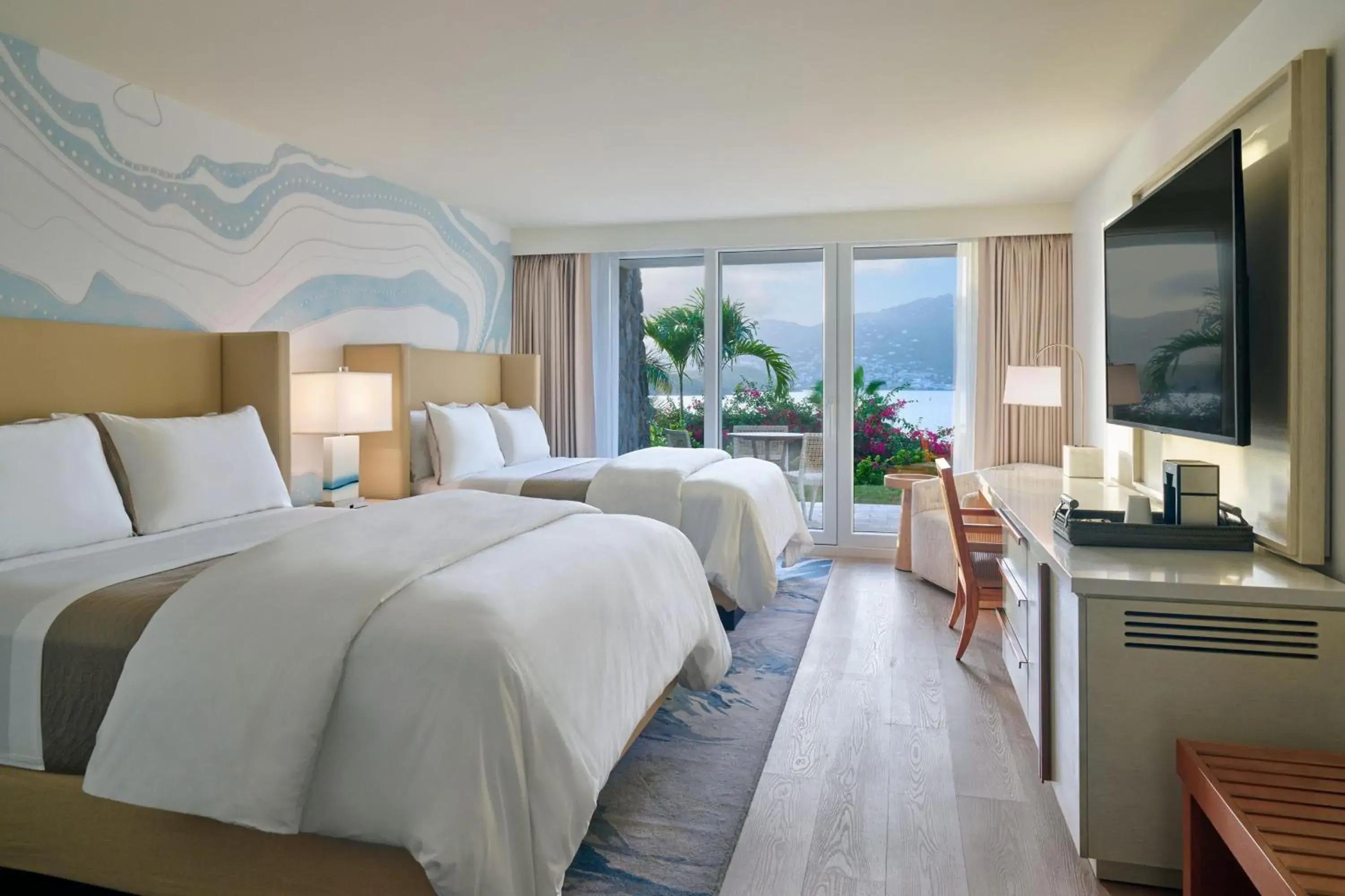 Queen Room with Two Queen Beds and Sofa Bed, Terrace and Ocean View in The Westin St Thomas Beach Resort & Spa Queen Room with Two Queen Beds and Sofa Bed, Terrace and Ocean View in The Westin St Thomas Beach Resort & Spa
