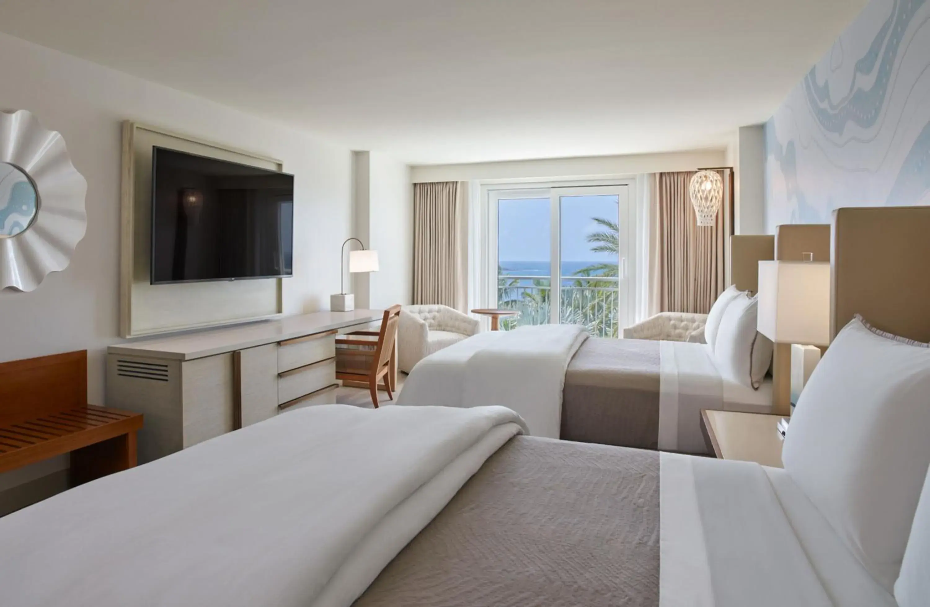 Queen Room with Two Queen Beds and Partial Ocean View in The Westin St Thomas Beach Resort & Spa Queen Room with Two Queen Beds and Partial Ocean View in The Westin St Thomas Beach Resort & Spa