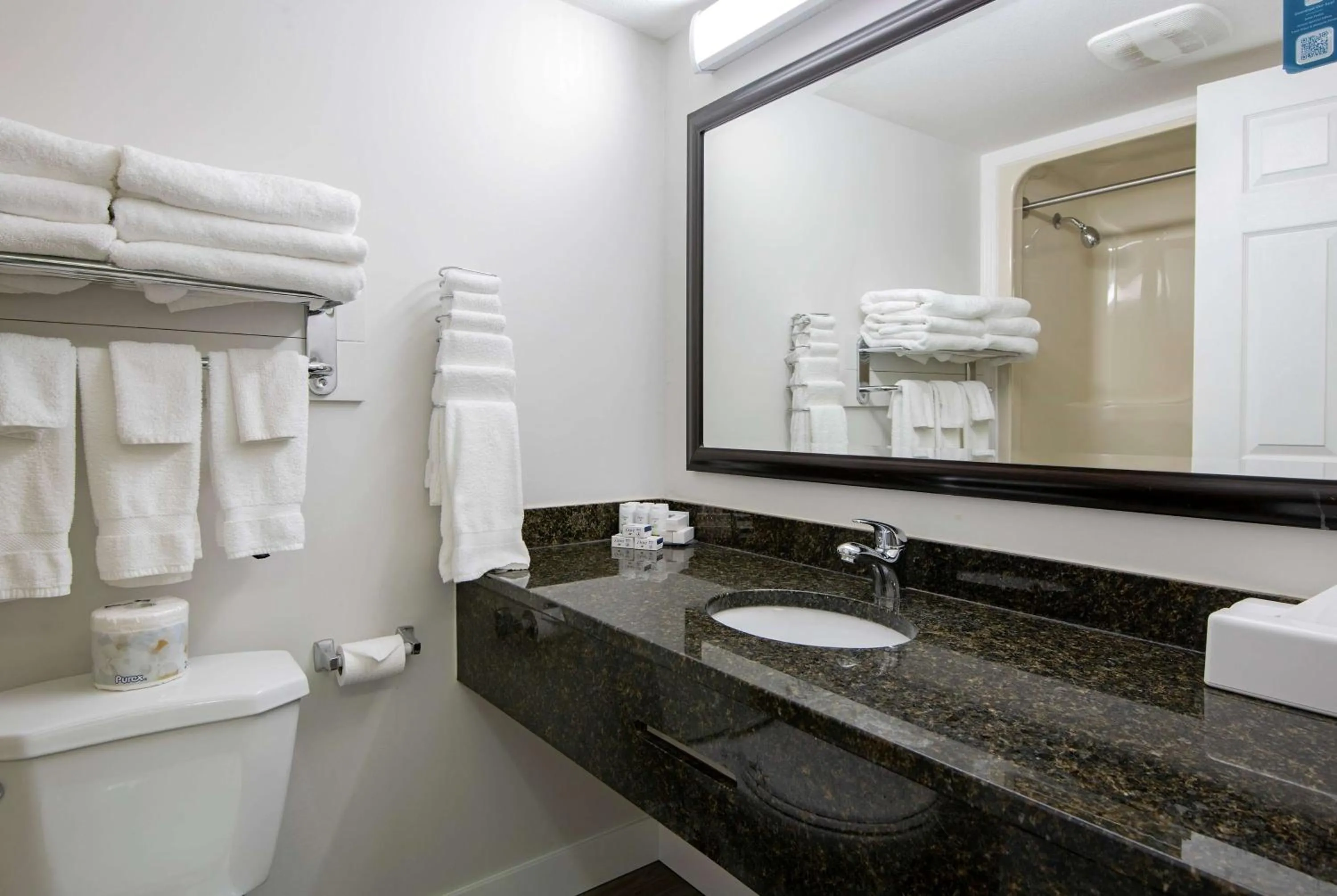 Bathroom in Travelodge by Wyndham Kamloops Mountview