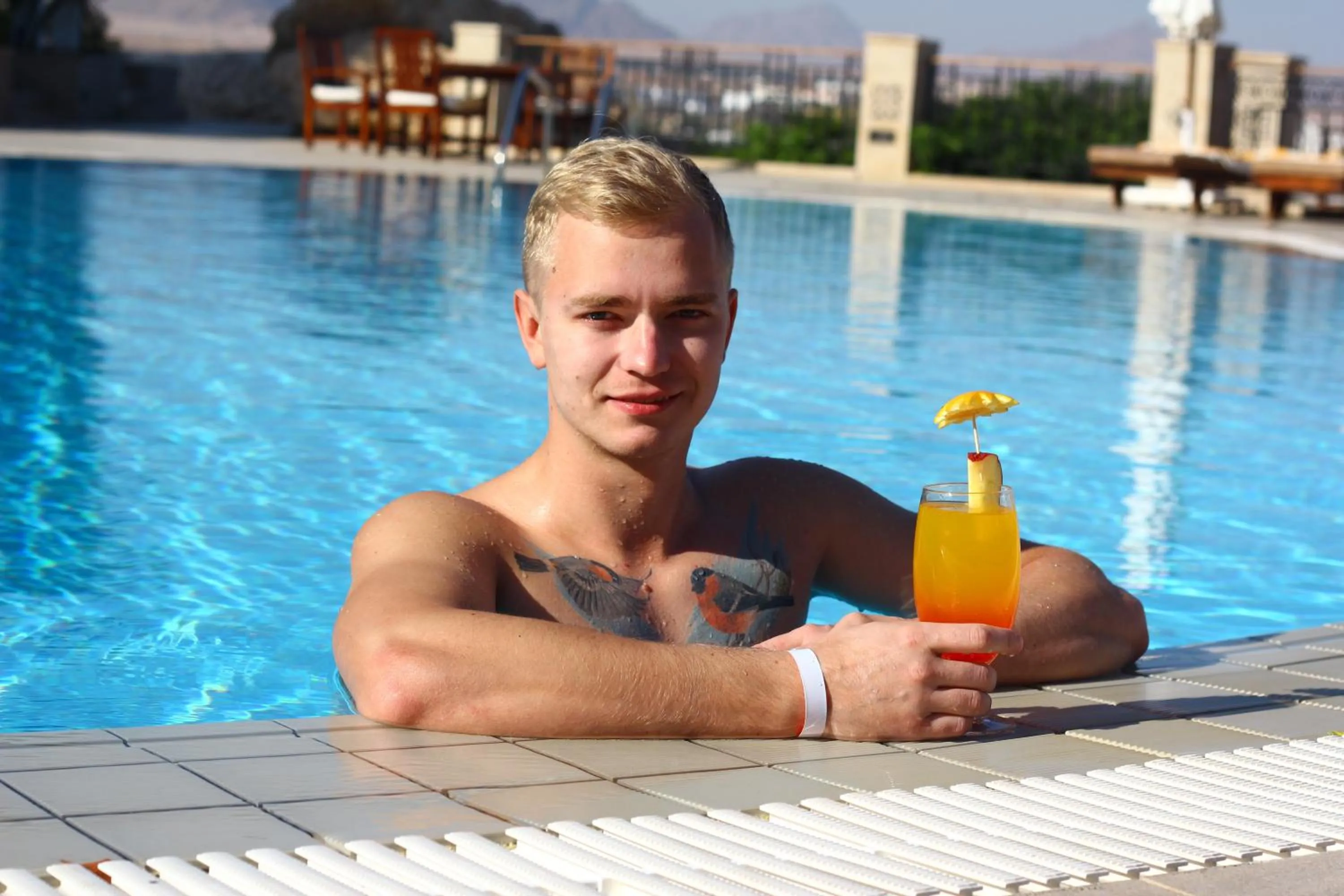 People in Eden Rock Hotel Namaa Bay