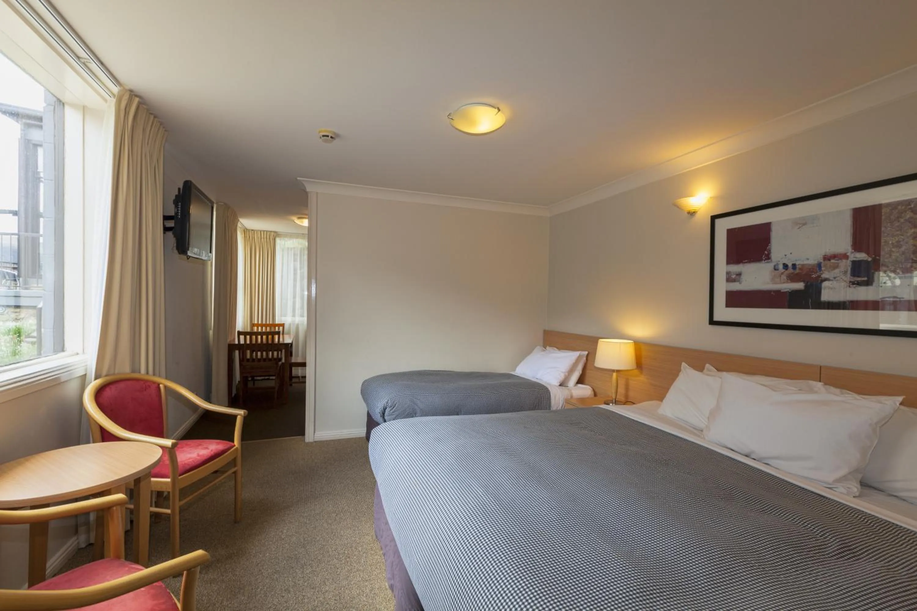 Photo of the whole room, Bed in The Denman Hotel in Thredbo