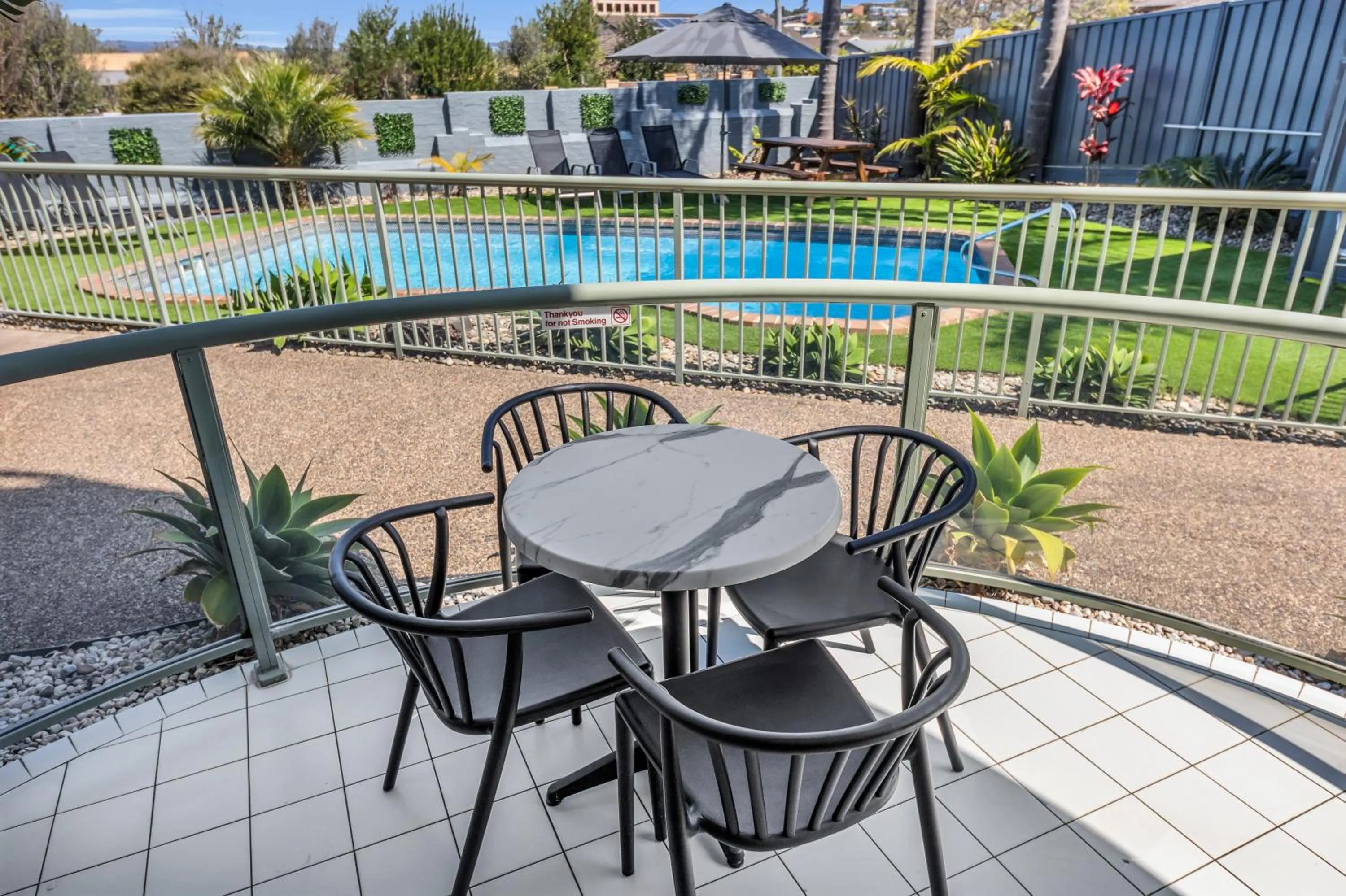 Patio in The Palms Apartments