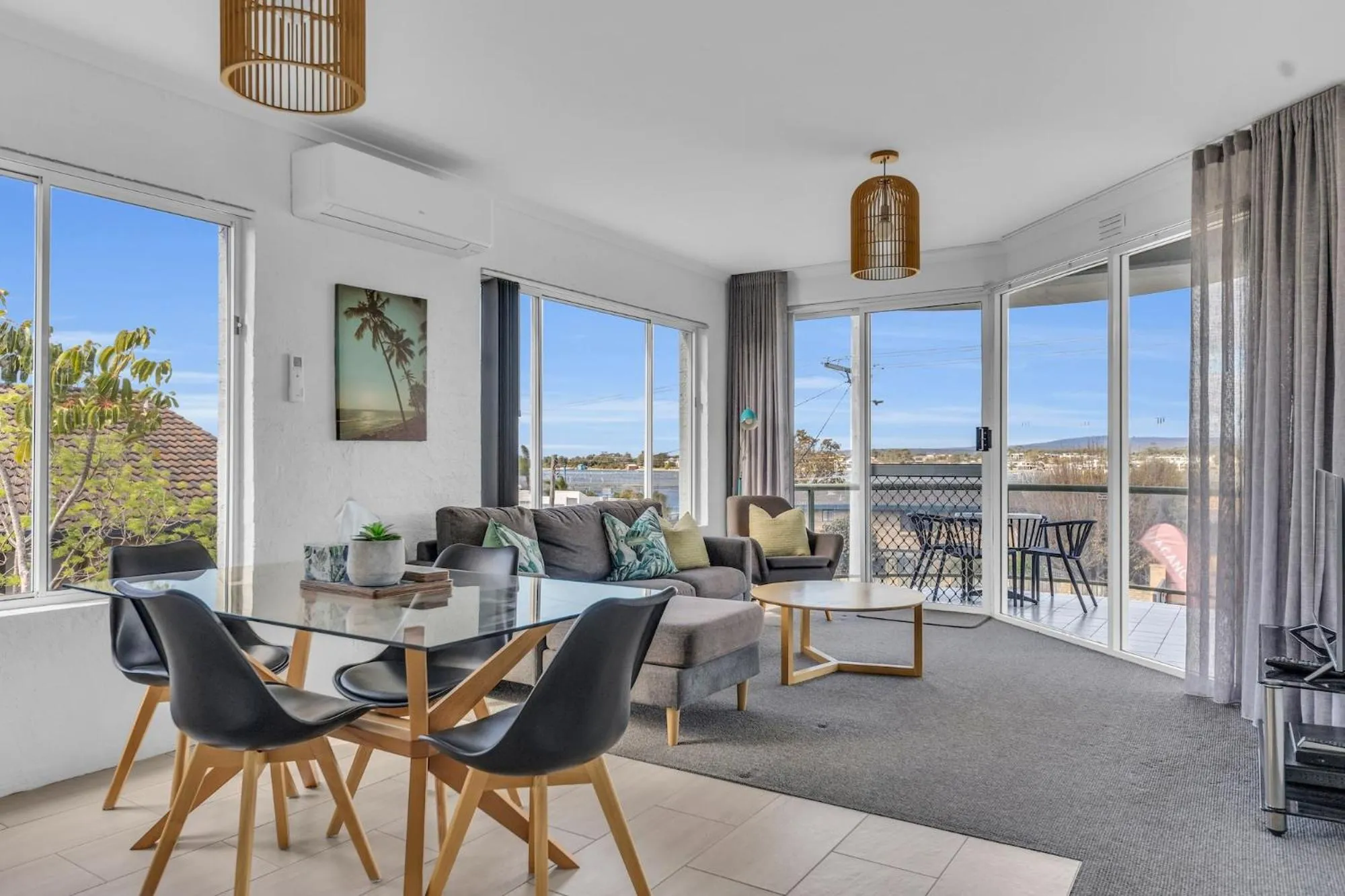 Living room in The Palms Apartments