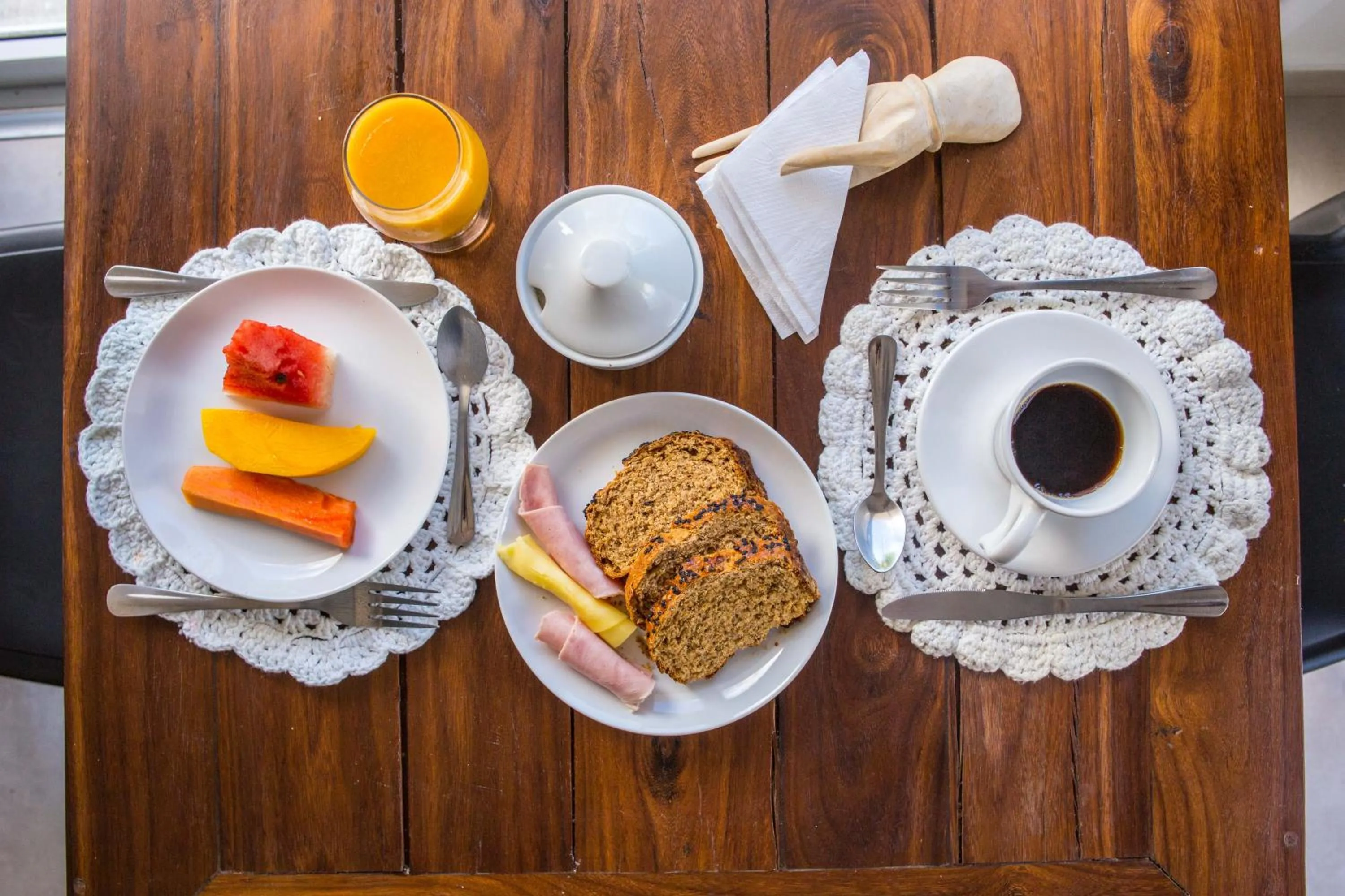 Food and drinks in Pousada Renda do Mar