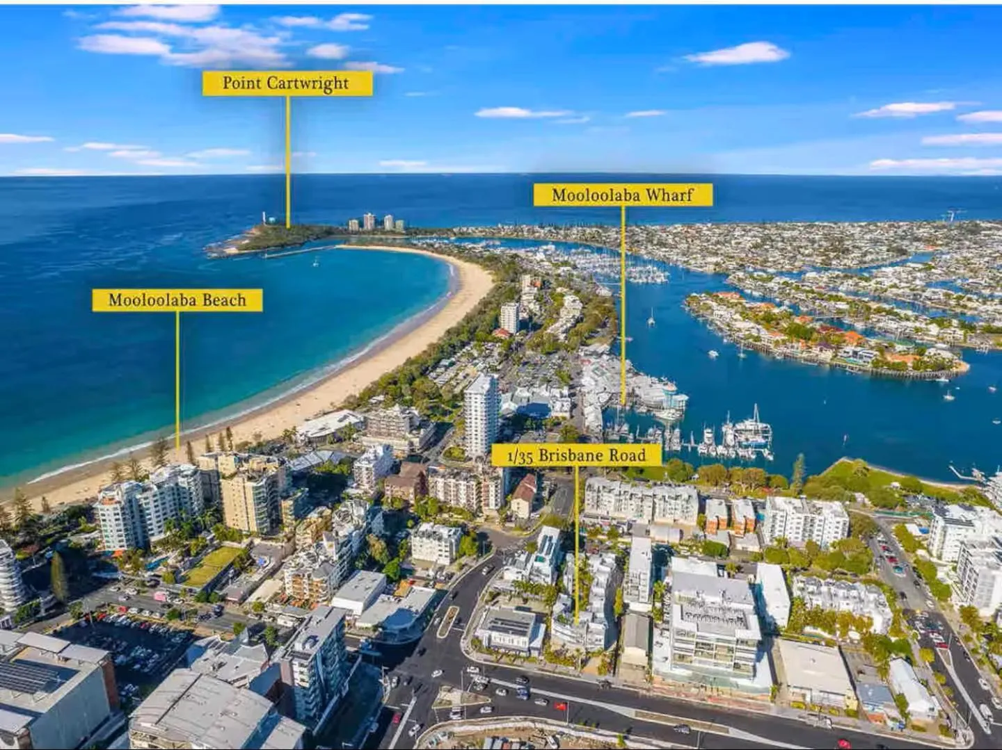 Bird's eye view in Beachside Mooloolaba