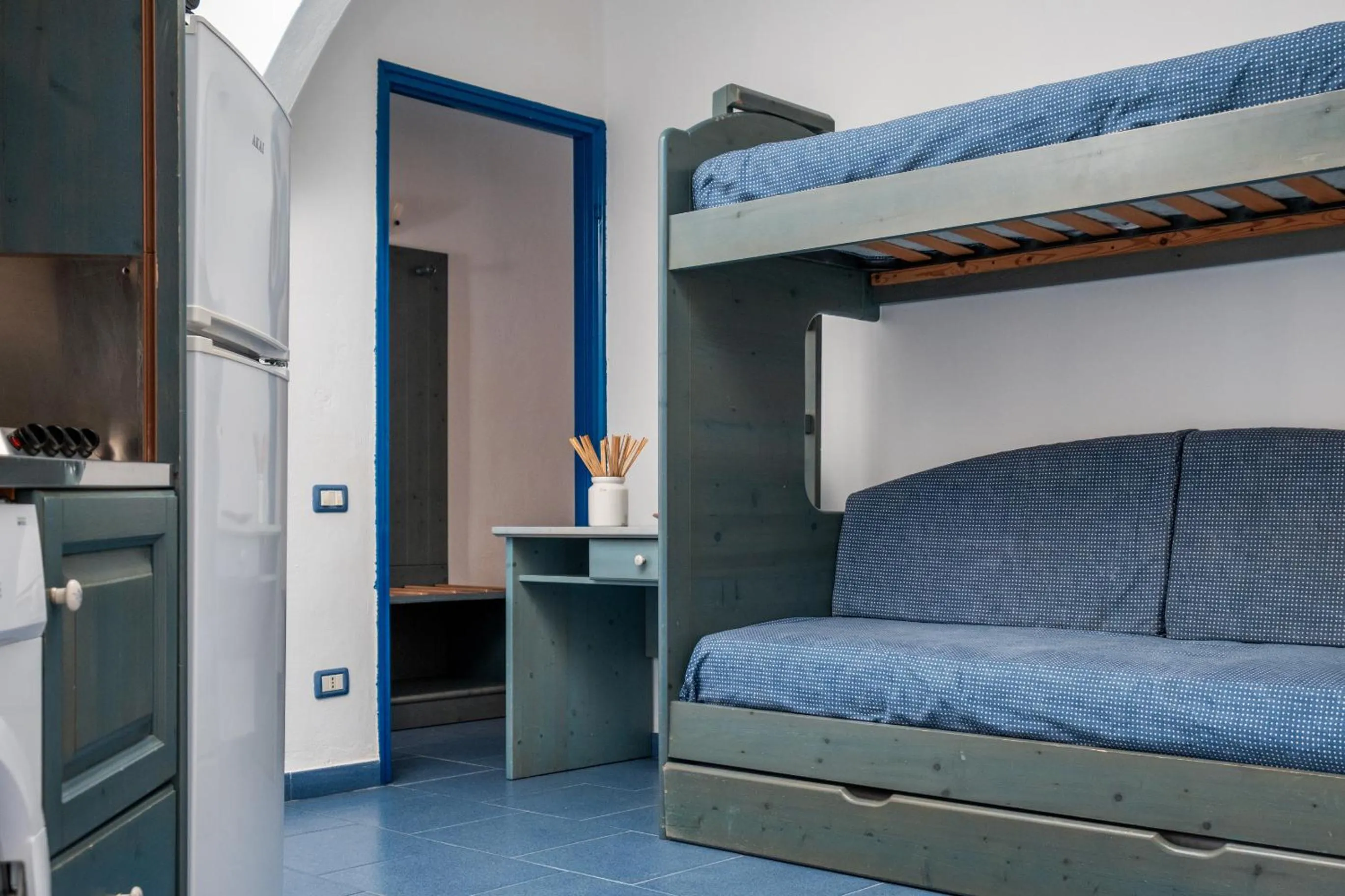 Kitchen or kitchenette, Bed in Oasi Azzurra