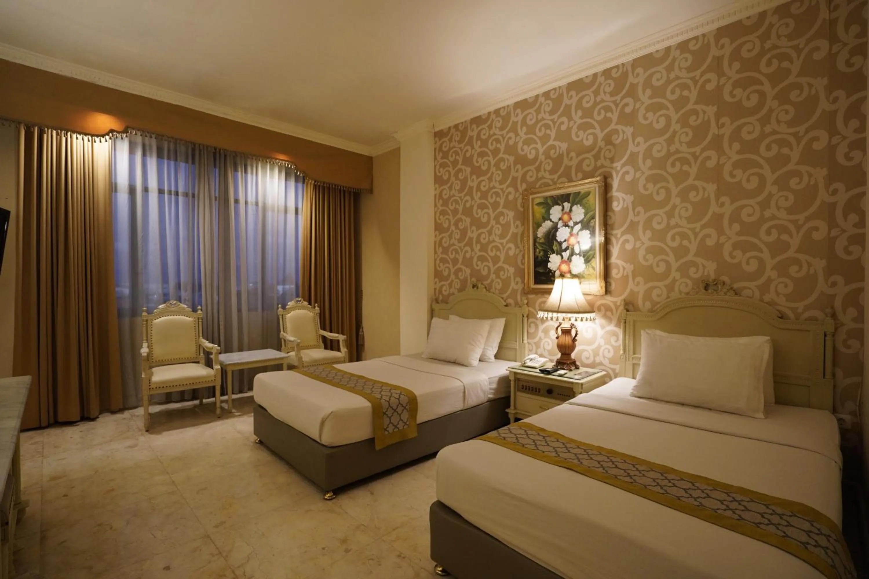 Bed in Hotel Indah Palace Solo