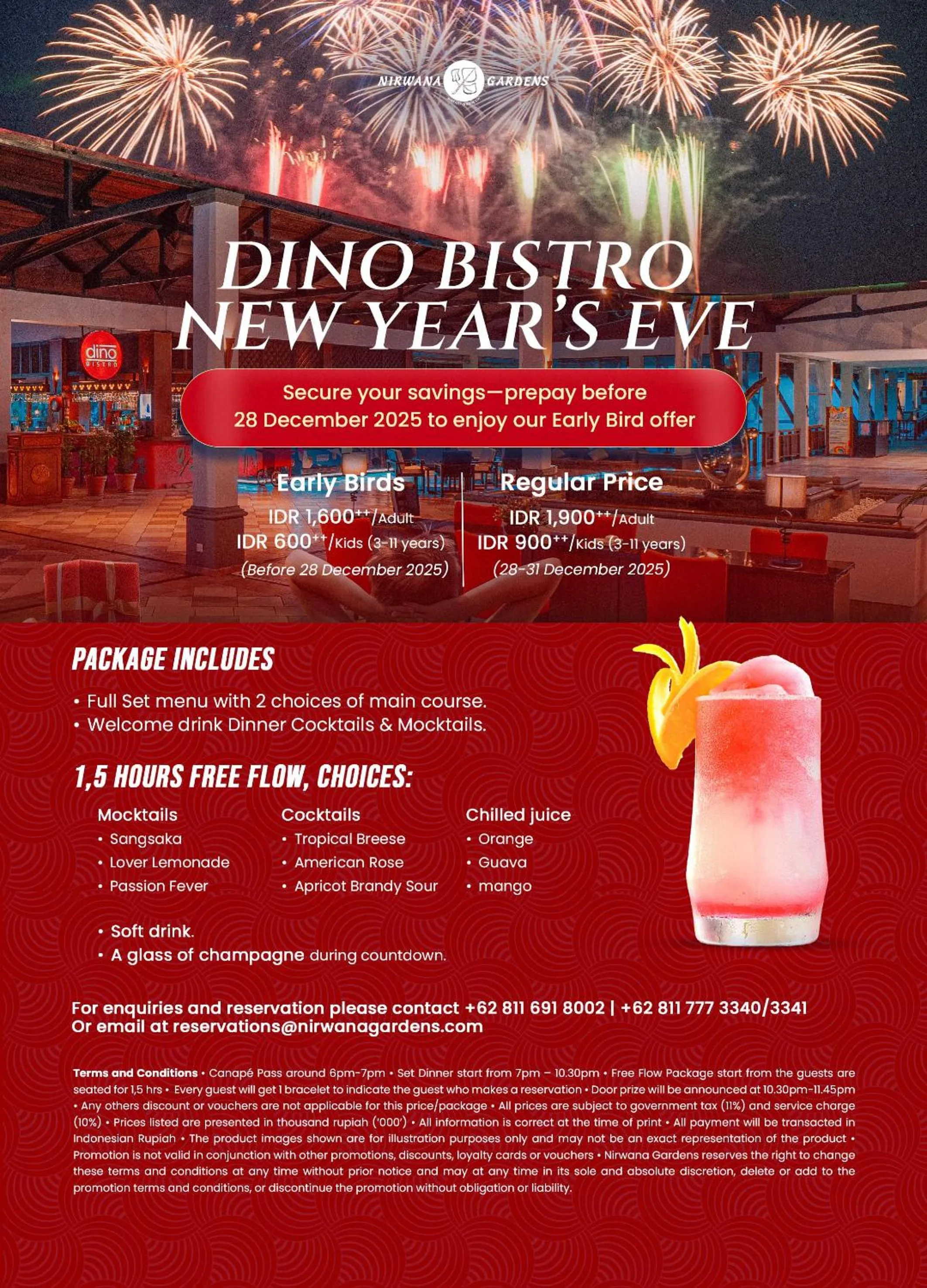 Restaurant/places to eat in Nirwana Resort Hotel