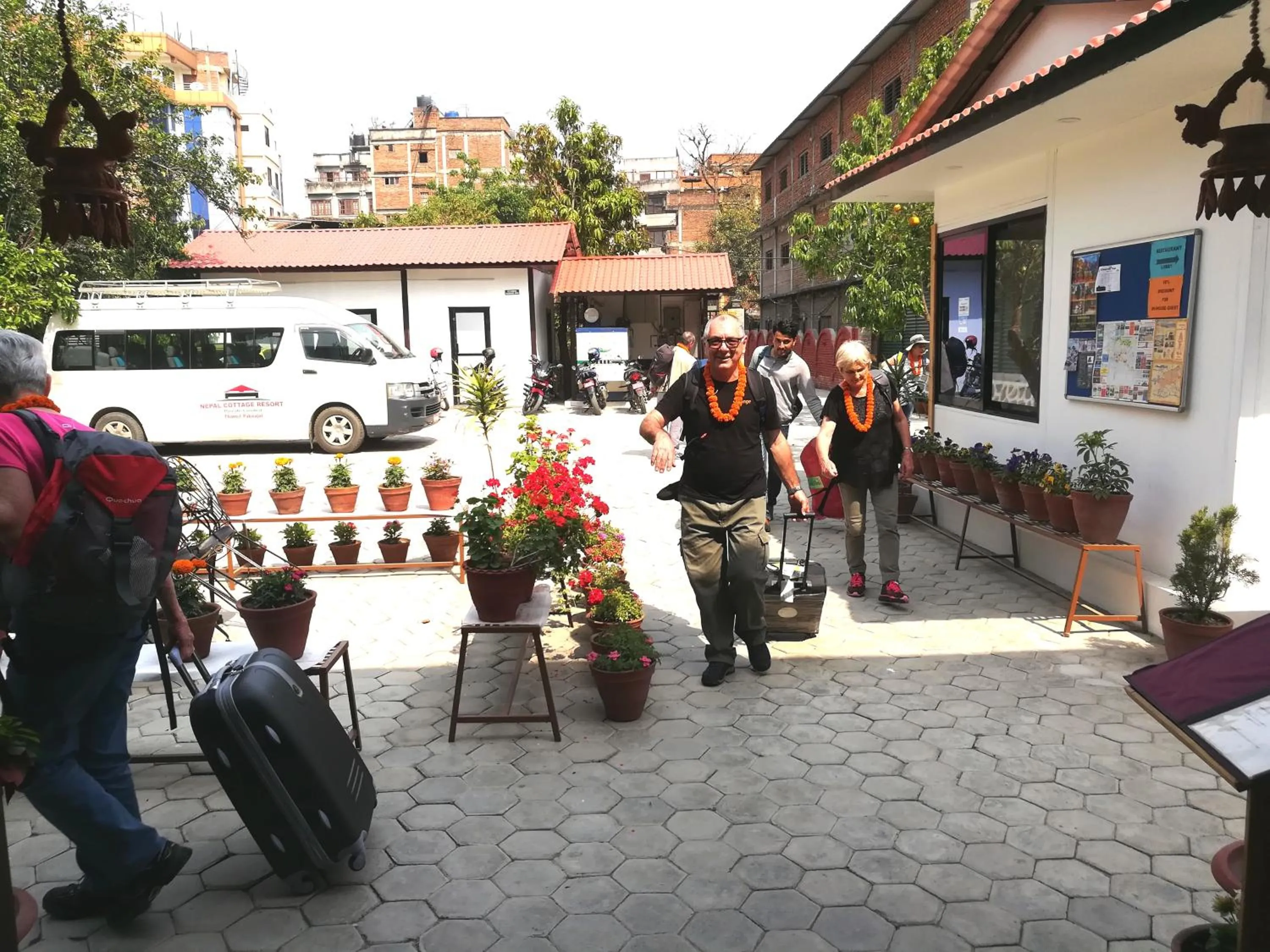 group of guests in Nepal Cottage Resort