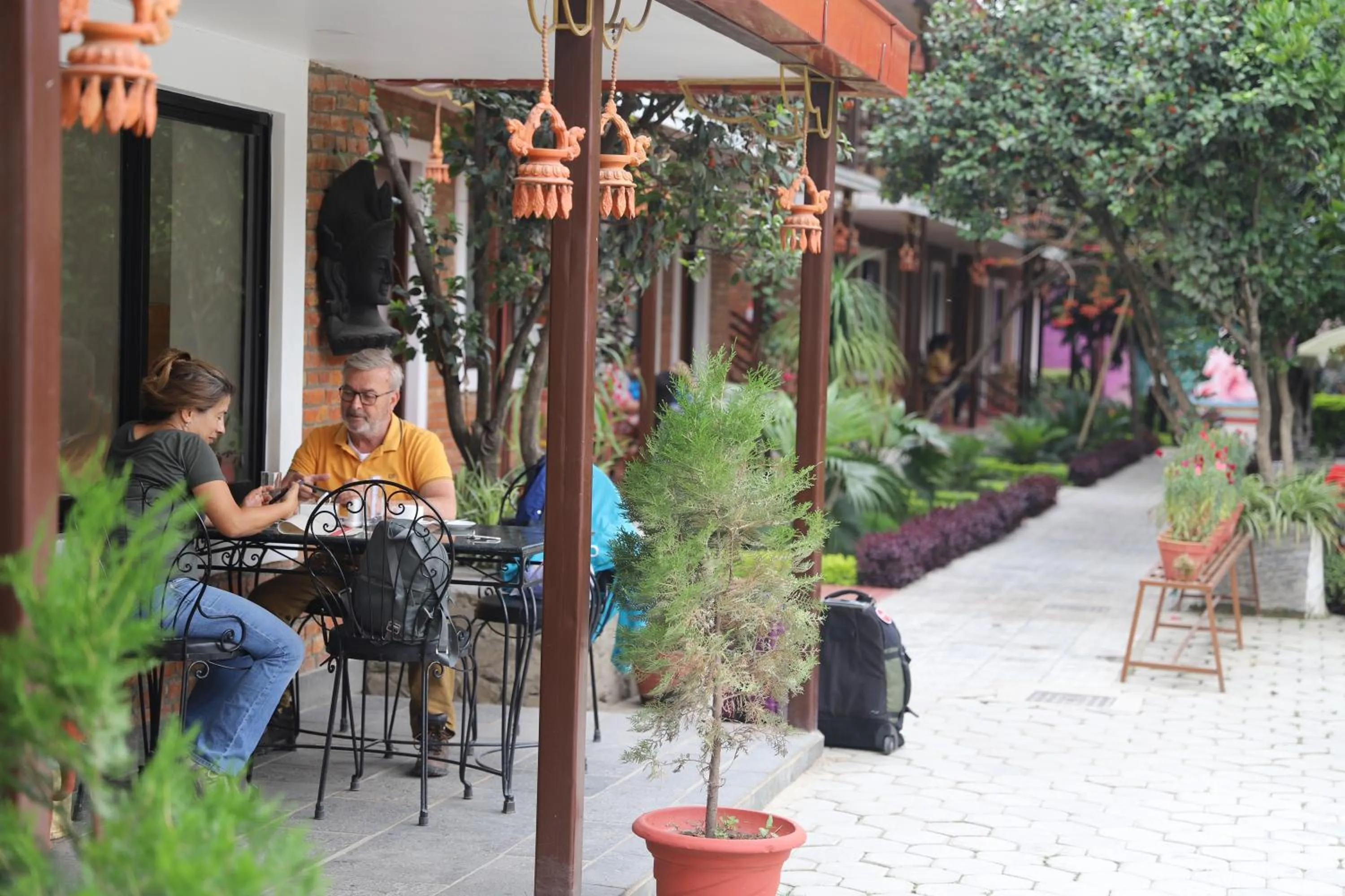 Patio in Nepal Cottage Resort