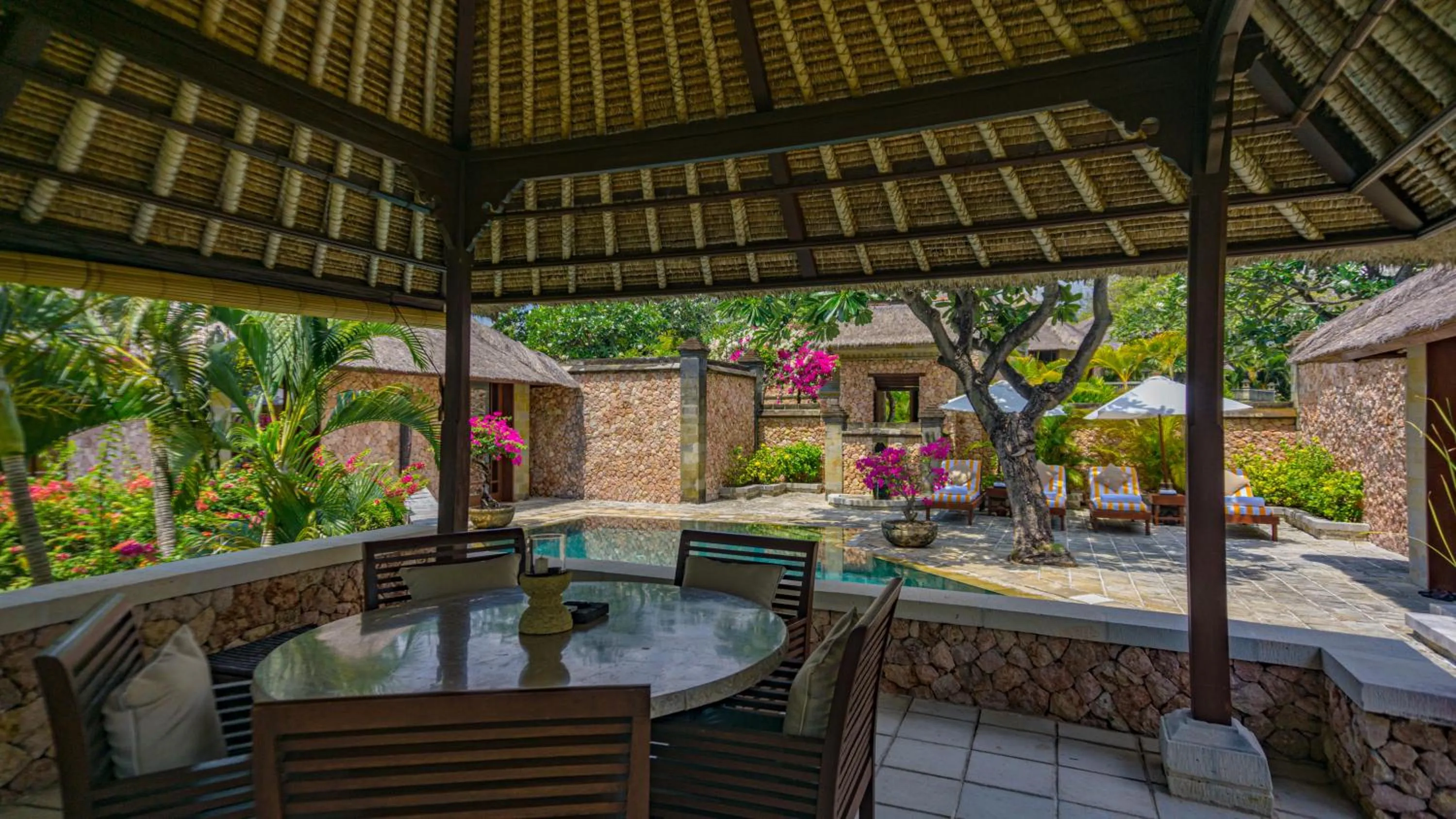 Balcony/Terrace in The Oberoi Beach Resort, Lombok