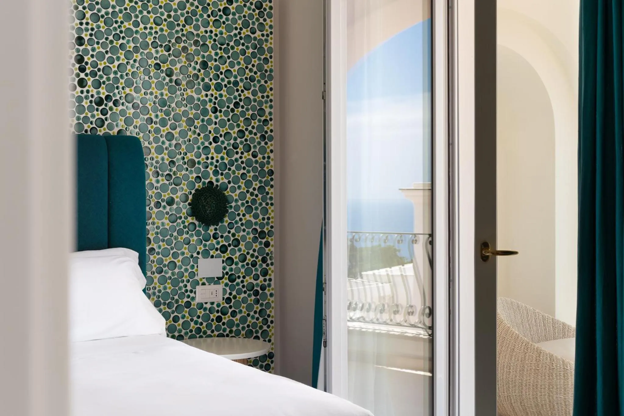 Balcony/Terrace, Bed in La Residenza Capri